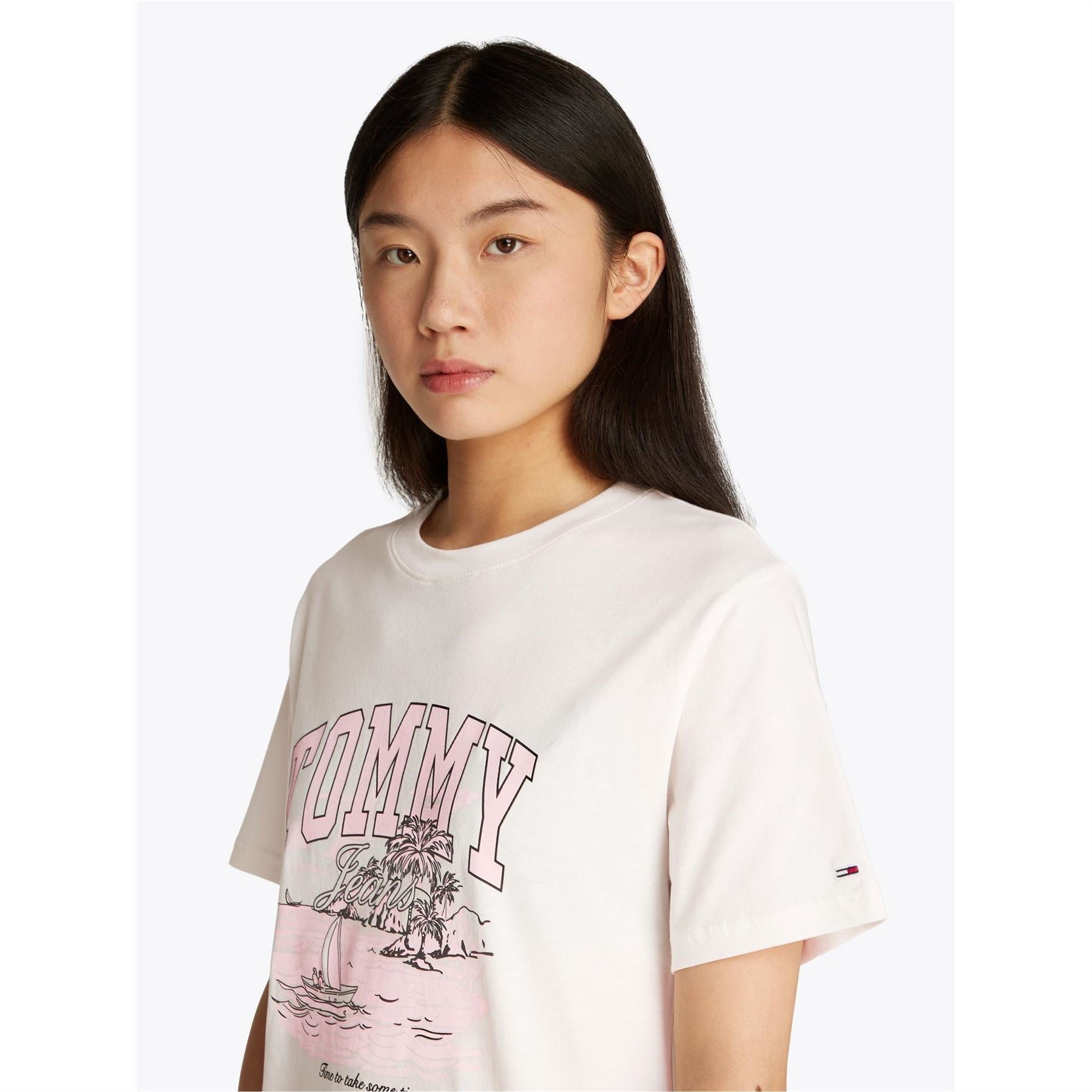 Tommy Jeans Tonal Tropics Regular Fit Short Sleeve T-Shirt