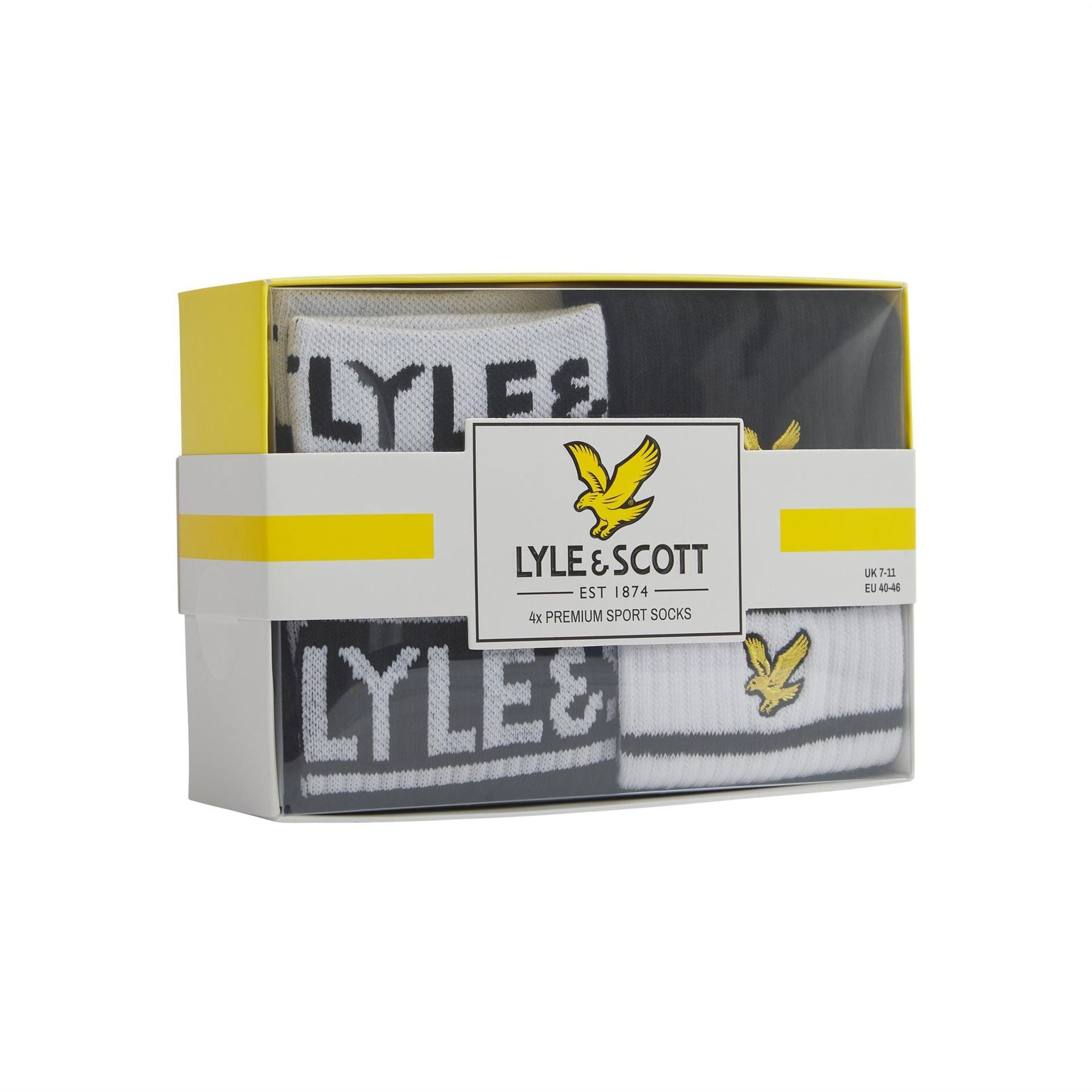 Lyle and Scott Ackley 4 Pack Long Crew Socks