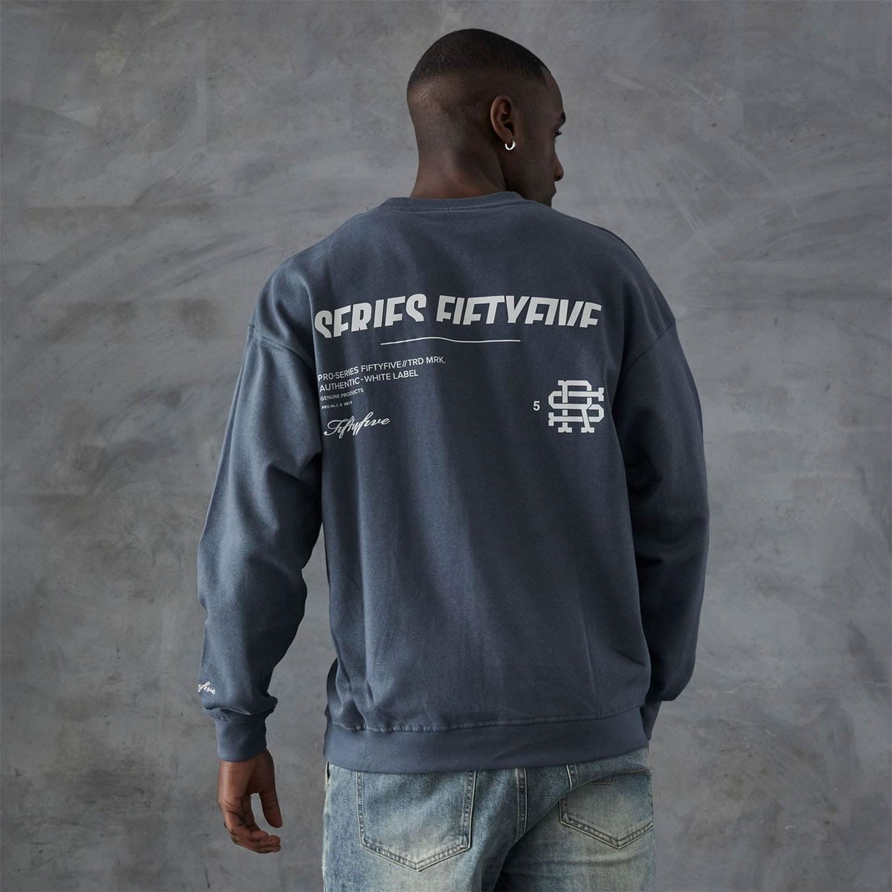 Series 55 Front Back Logo Crewneck Sweatshirt