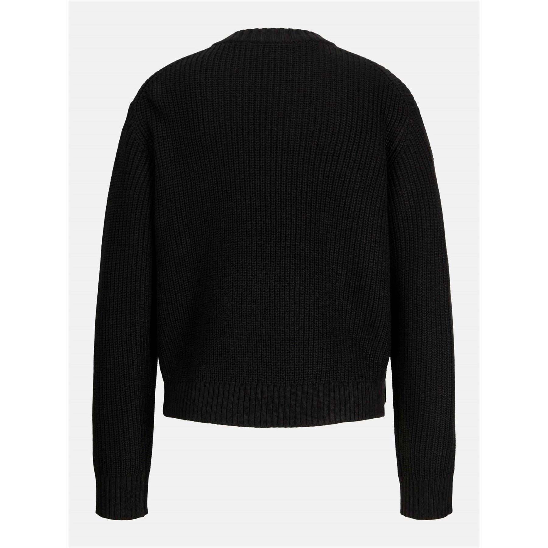 JJXX Crew Neck Ribbed Collar Raglan Sleeve Sweater