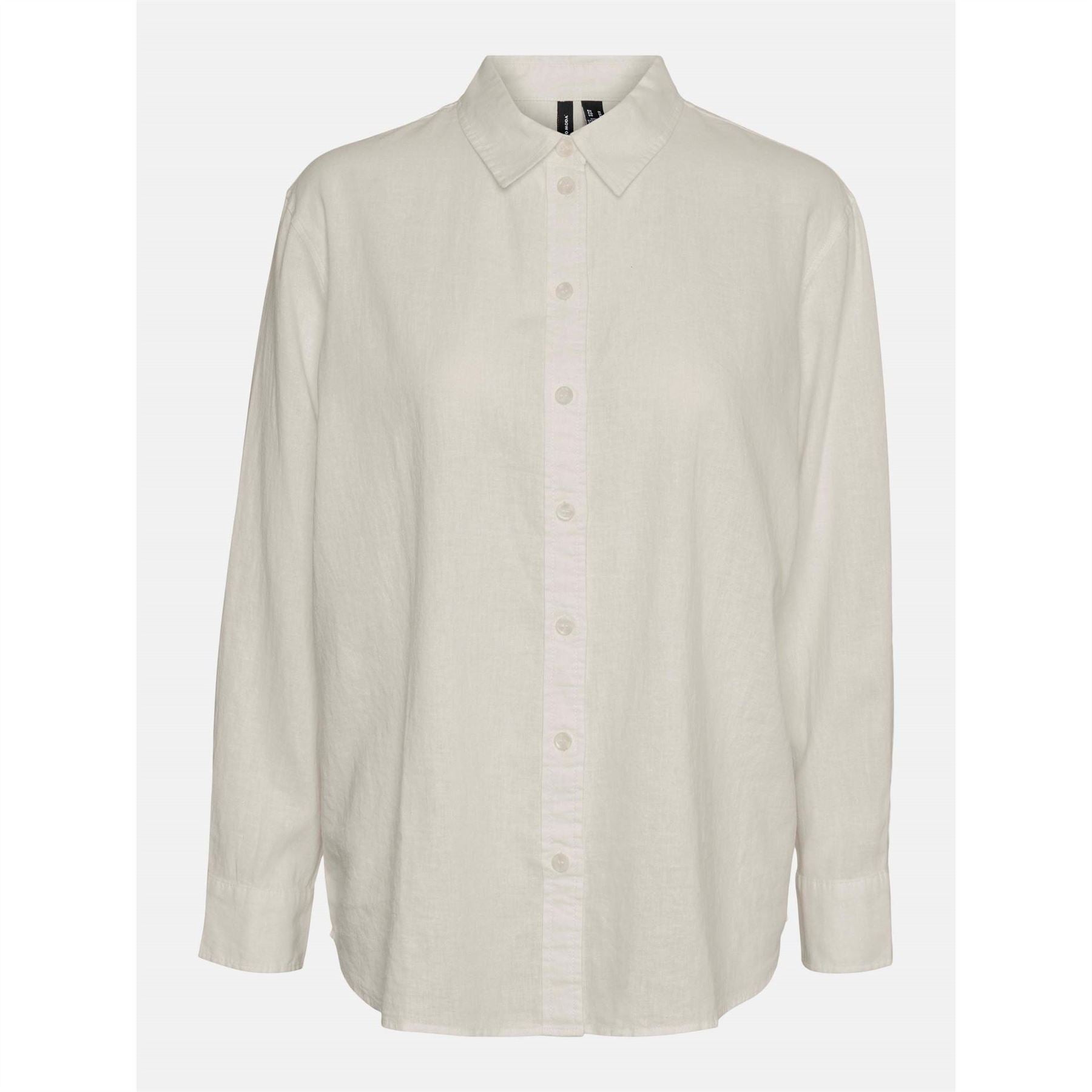 Vero Moda Button Placket Collared Neck Long Sleeve Shirt