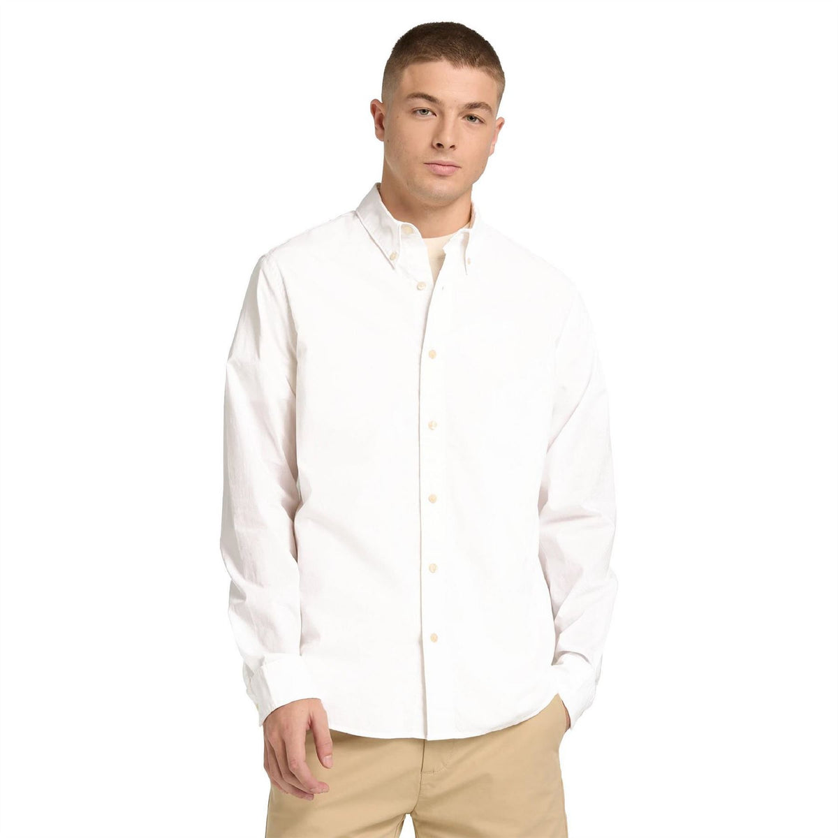 Timberland Long Sleeve Stretch Poplin Shirt bl