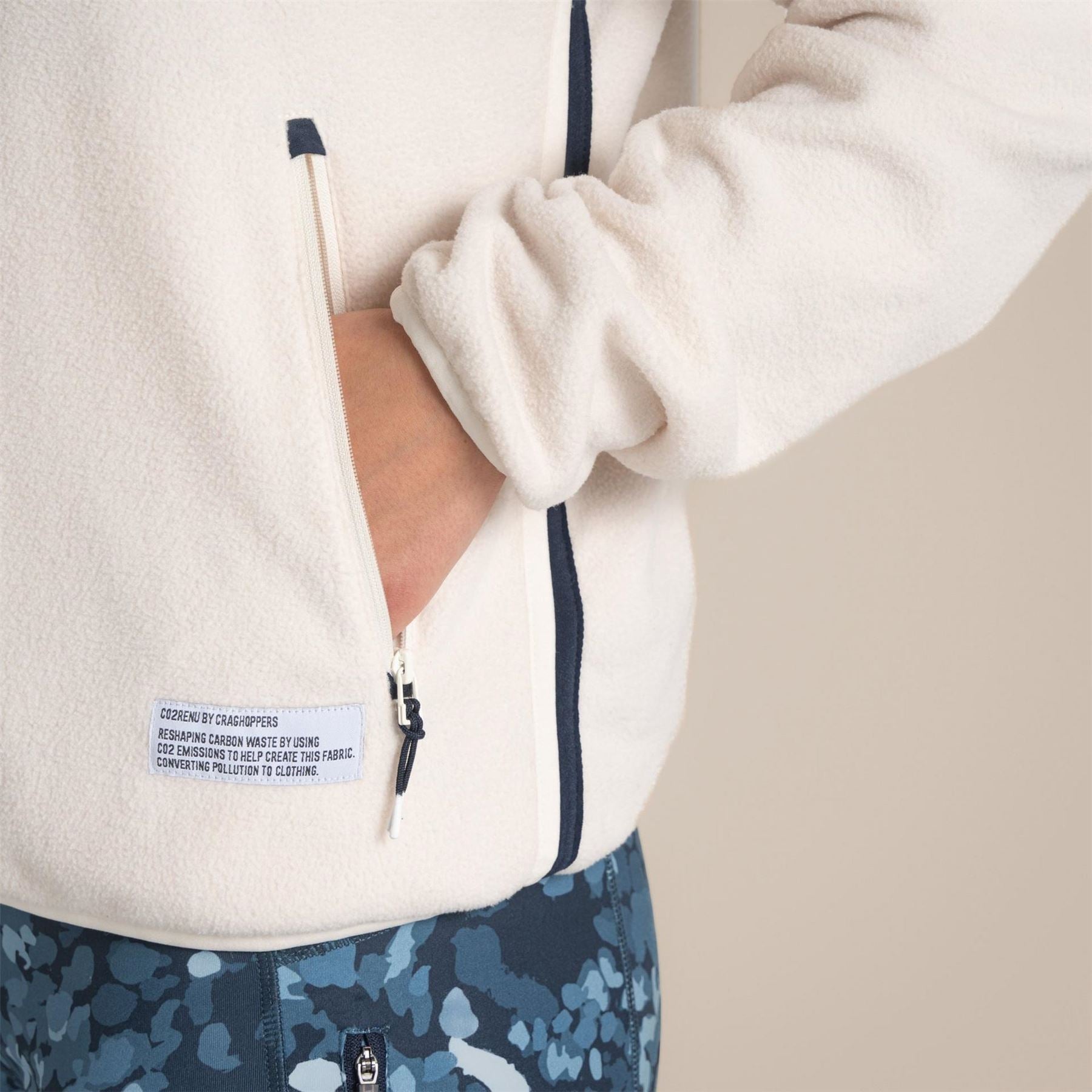 Craghoppers Zipped Pocket Funnel Neck Long Sleeve Sweatshirt