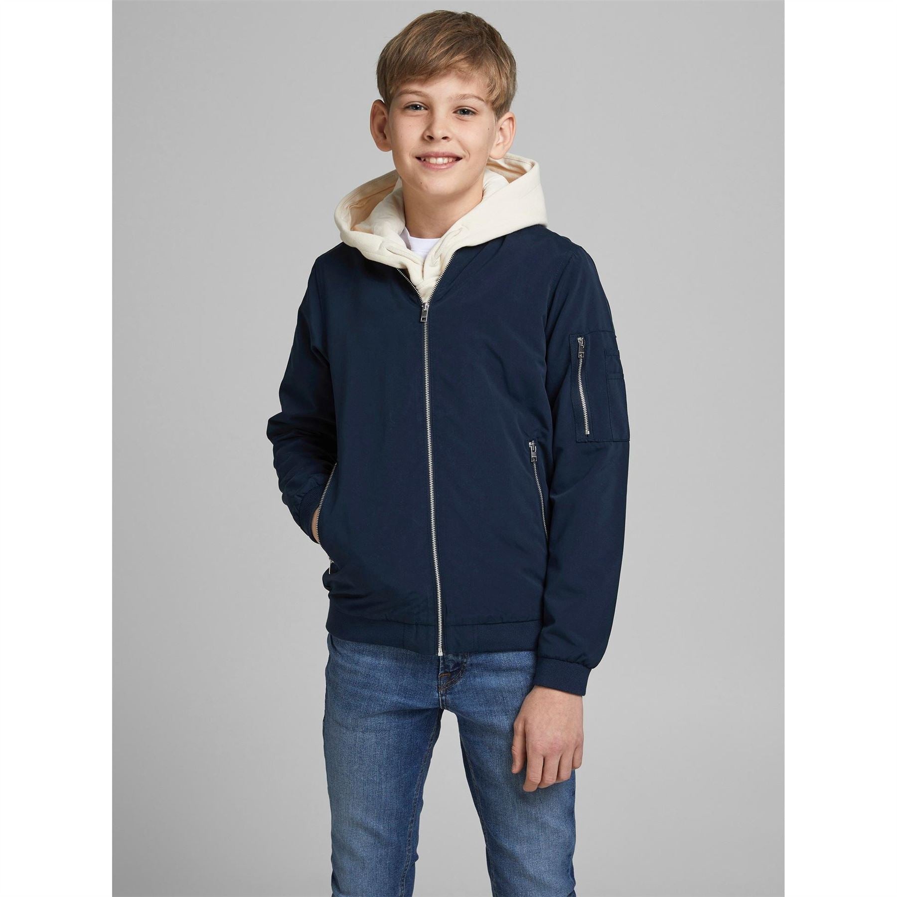 Jack and Jones Rush Bomber Zip Neck Regular Fit Jacket