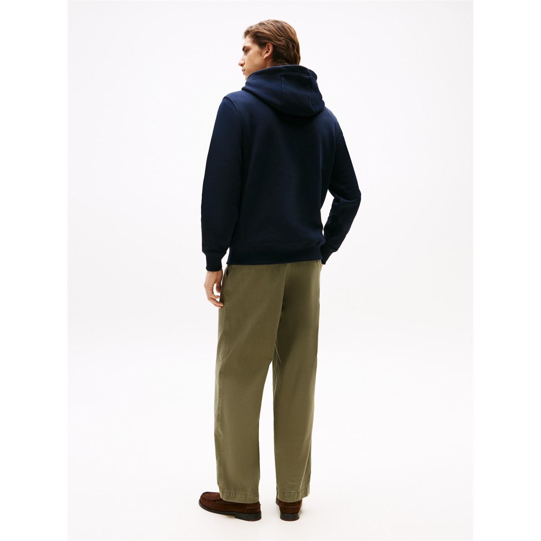 Tommy Hilfiger Embroidered Flag Hooded Long Sleeve Sweatshirt