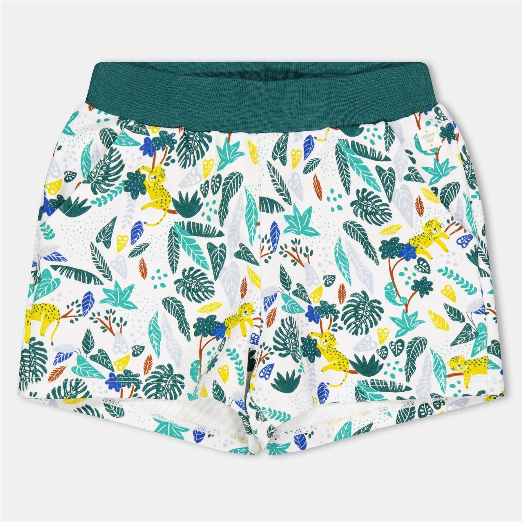 Carrement Beau Leaf Print Bermuda Shorts with Elasticated Waistband