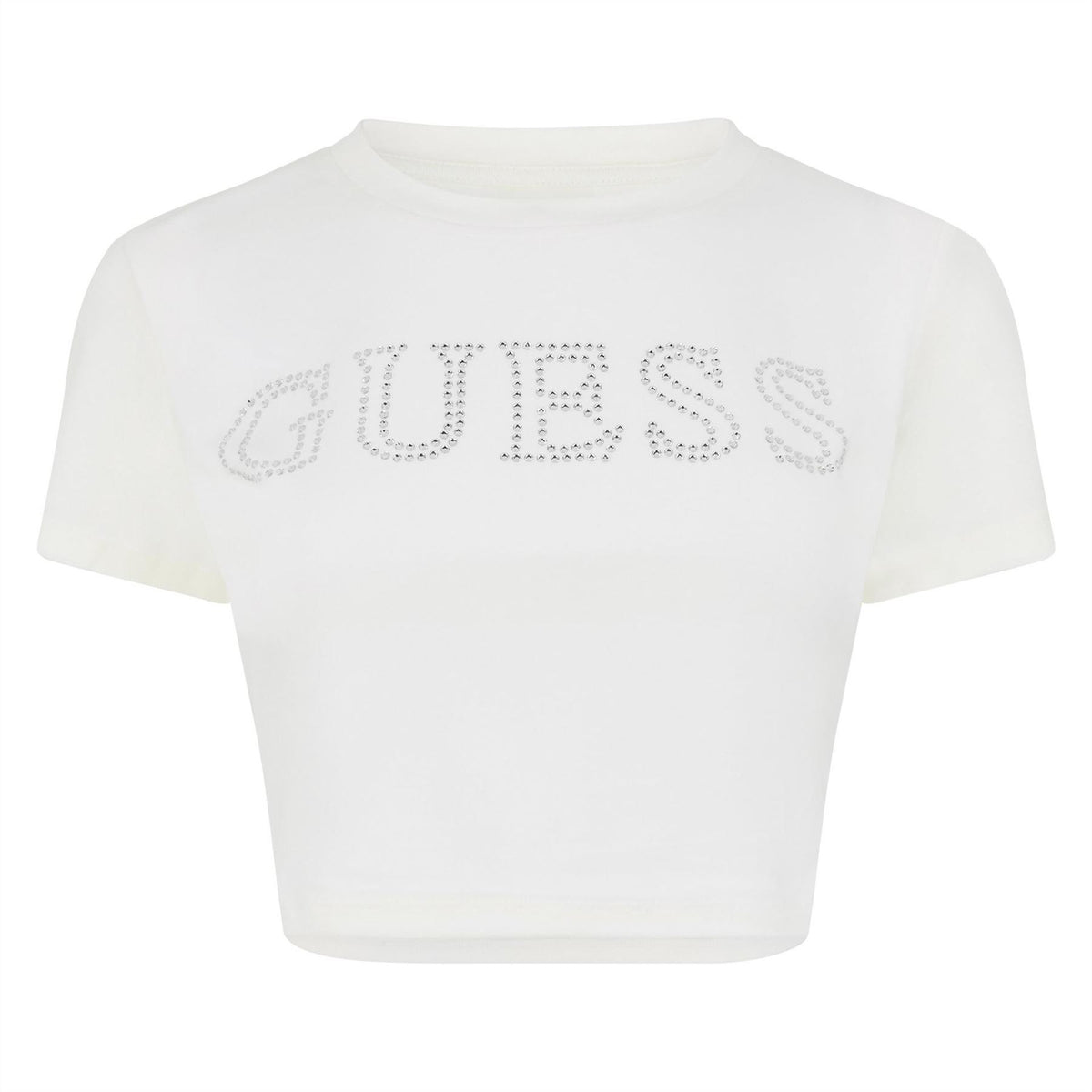 Guess Couture Cropped Crew Neck T-Shirt