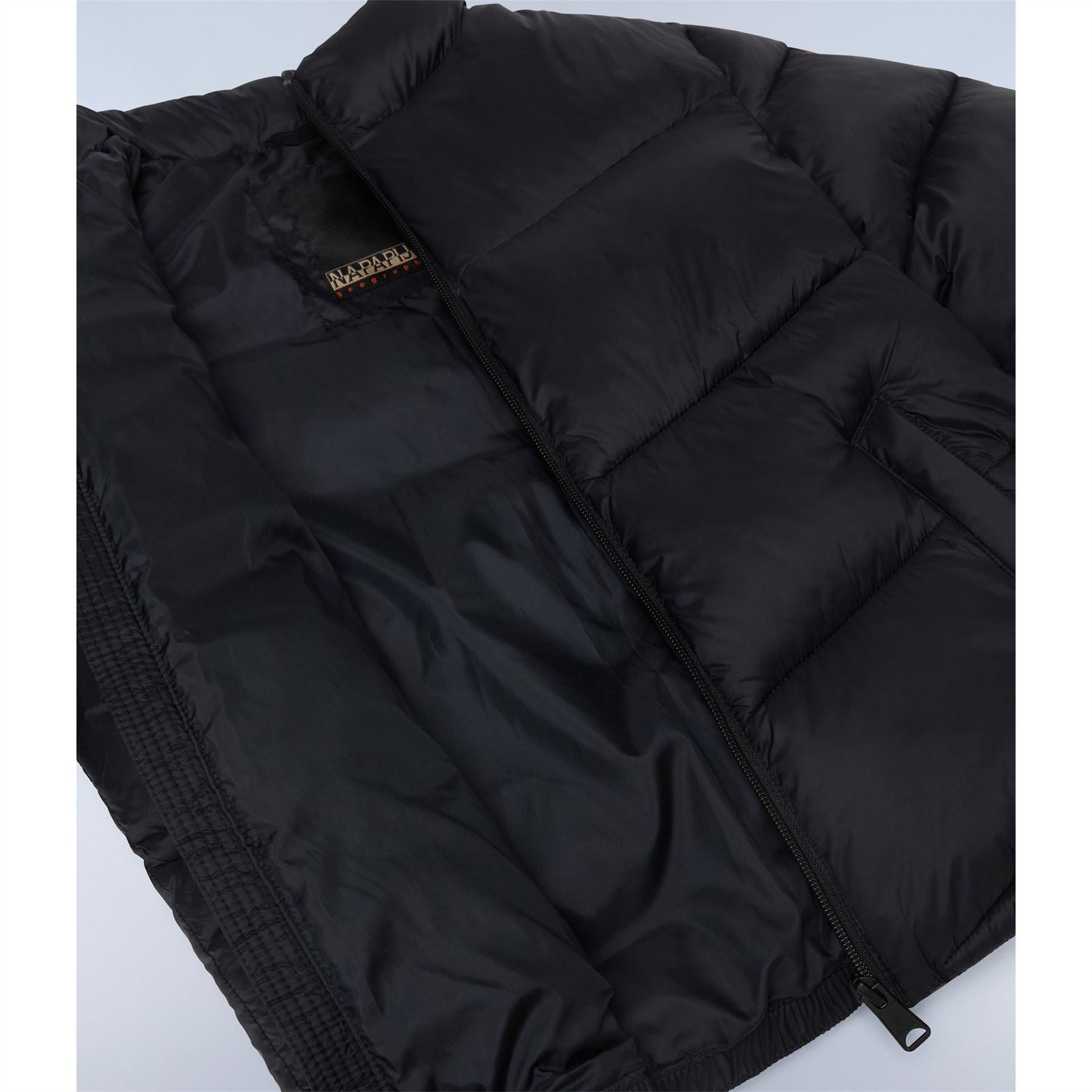 Napapijri Solid Patterned High Neck Puffer Coat