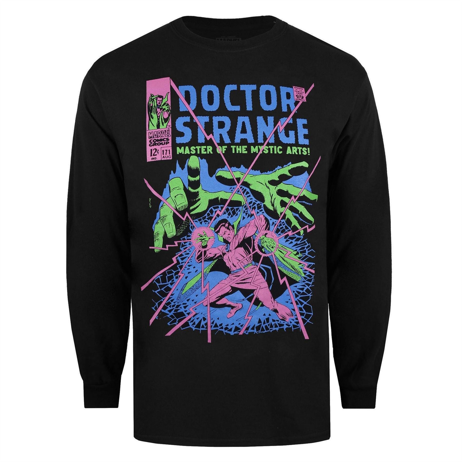 Marvel Comics DC Super Heroes Graphic Crew Neck Long Sleeve T-Shirt