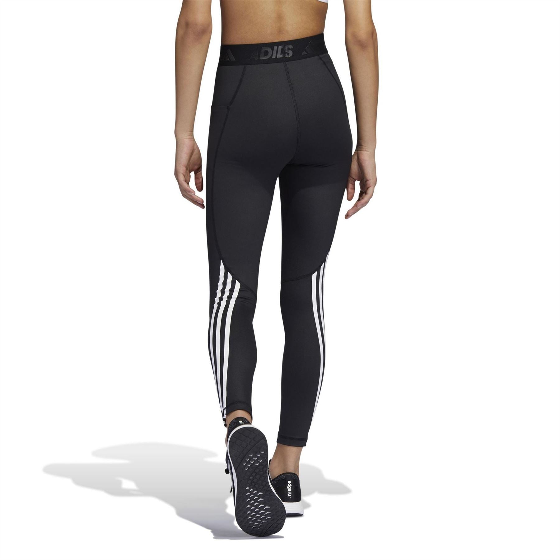 adidas Womens Alphaskin 3 Stripes Leggings