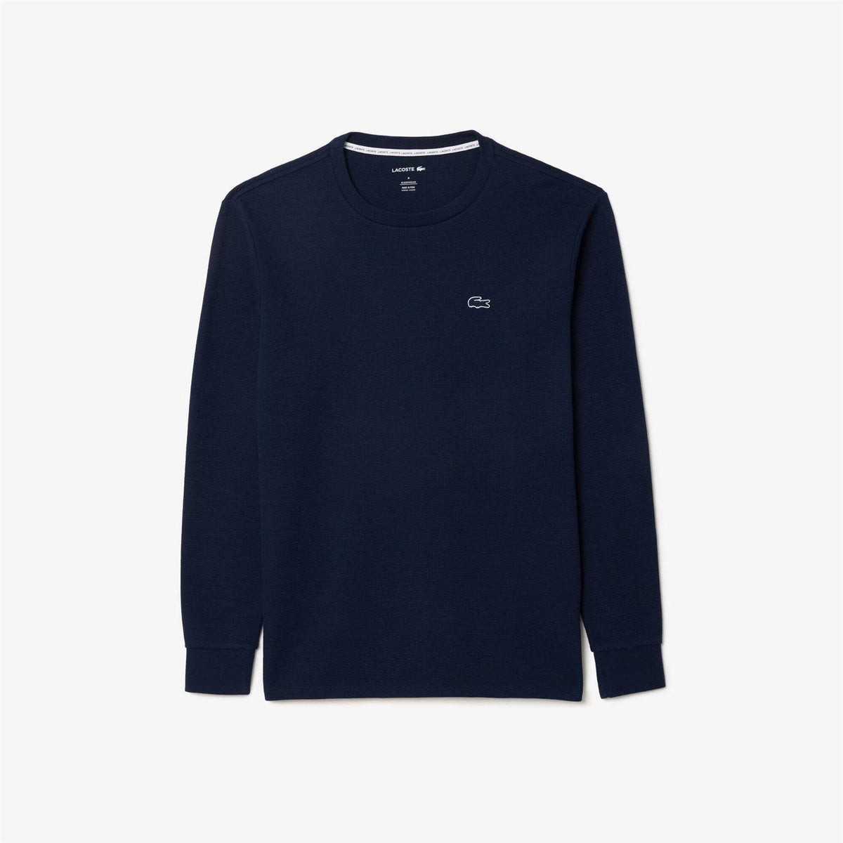 Lacoste Waffle Cotton Long Sleeve Pyjama Top
