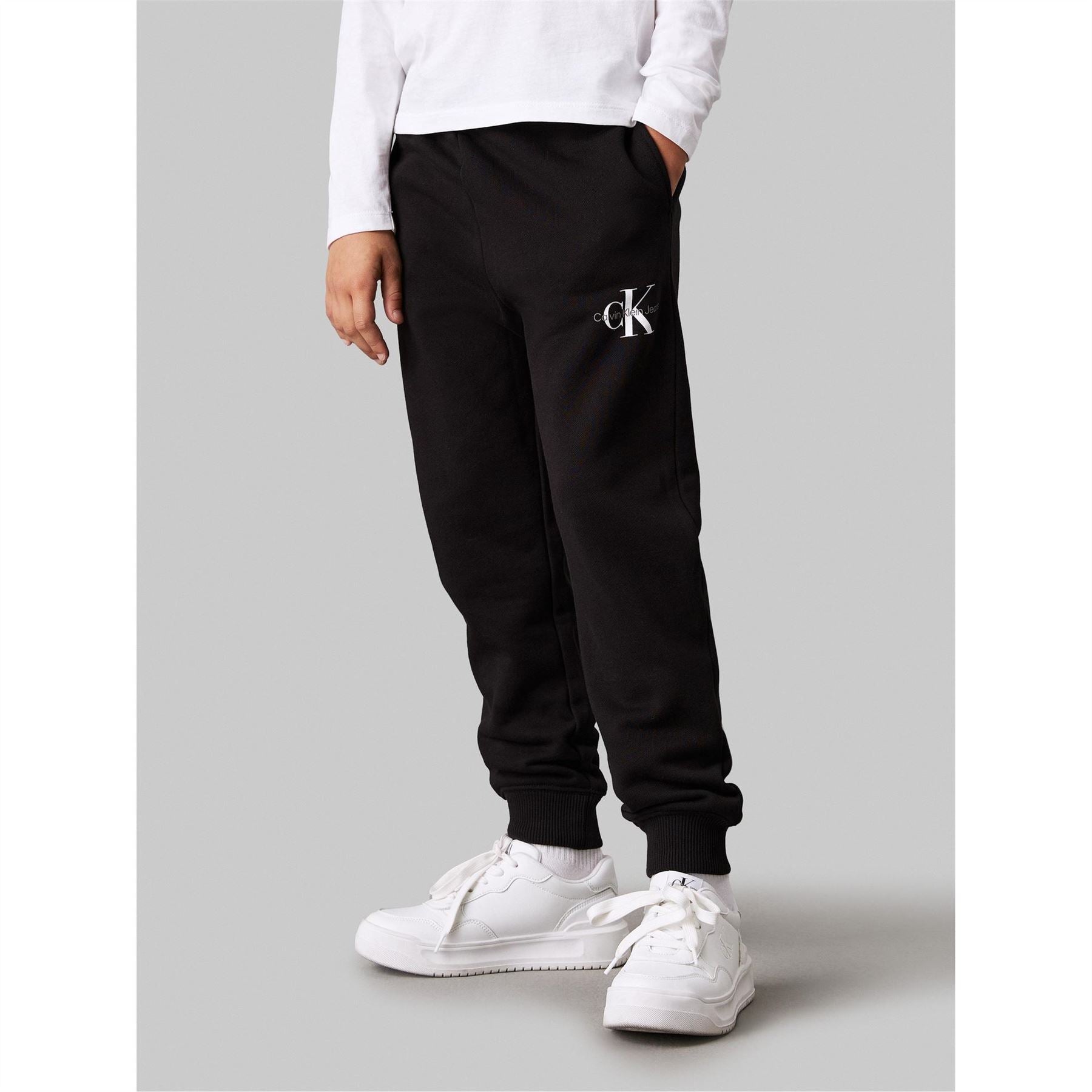 Calvin Klein Jeans Ckj Mono Closed Hem Fleece Joggers