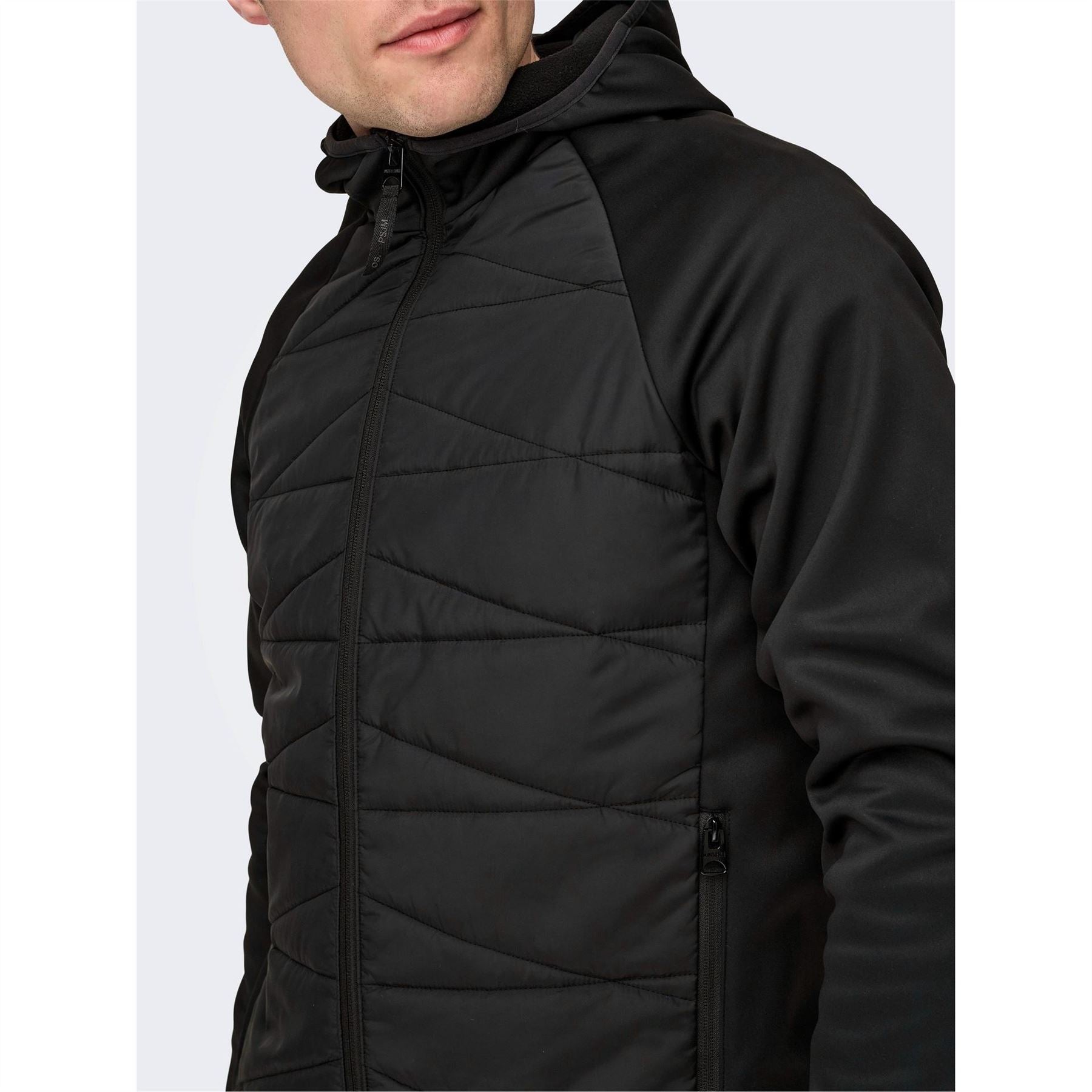Only Hooded Softshell Solid Patterned Jacket