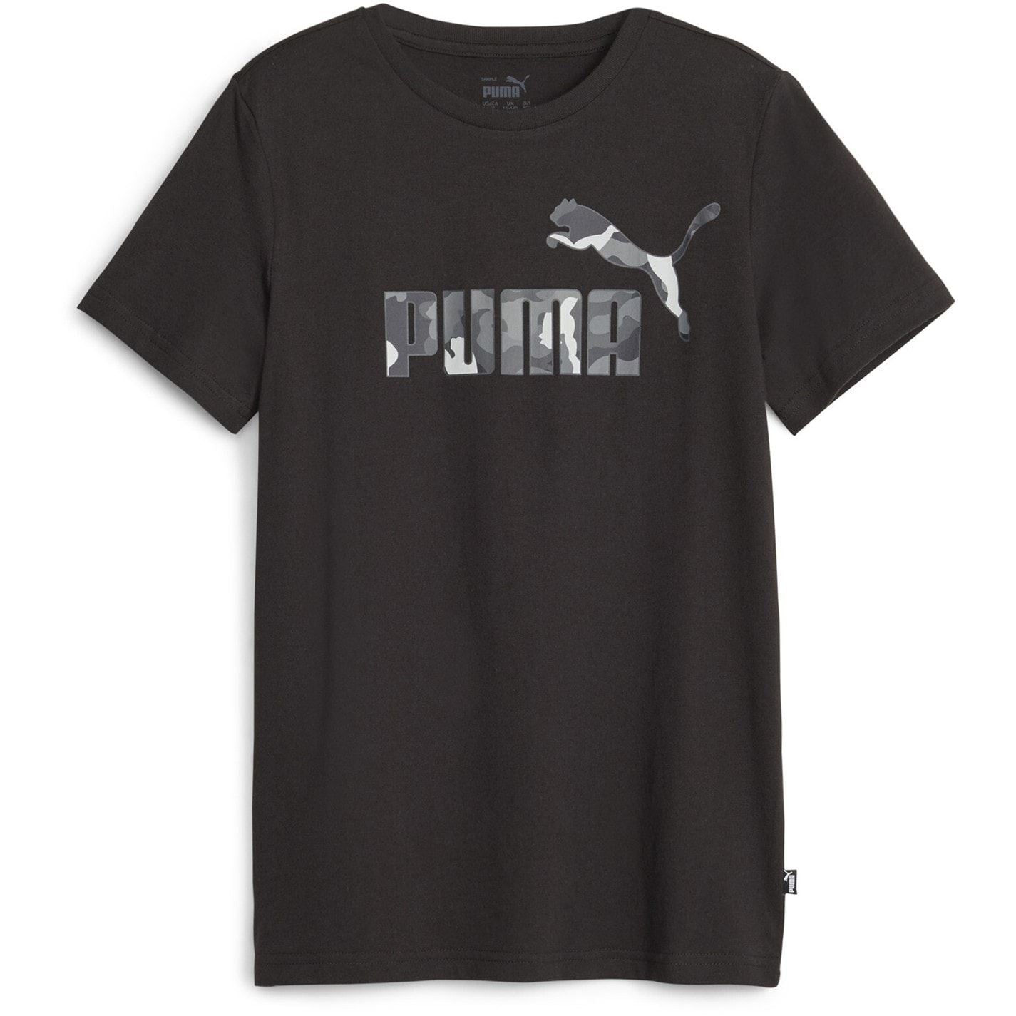 Puma Camo Logo Text Graphic Regular Fit T-Shirt