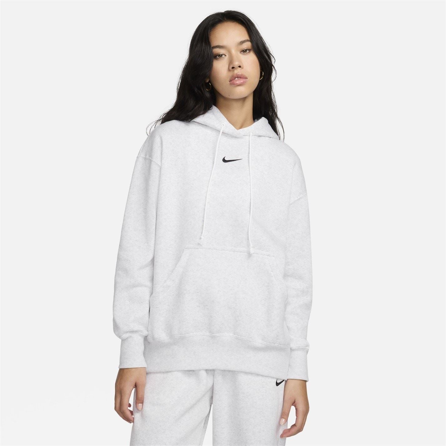 Nike Phoenix Fleece Oversize Fit Drop Shoulder Long Sleeve Hooded Neck Sweatshirt