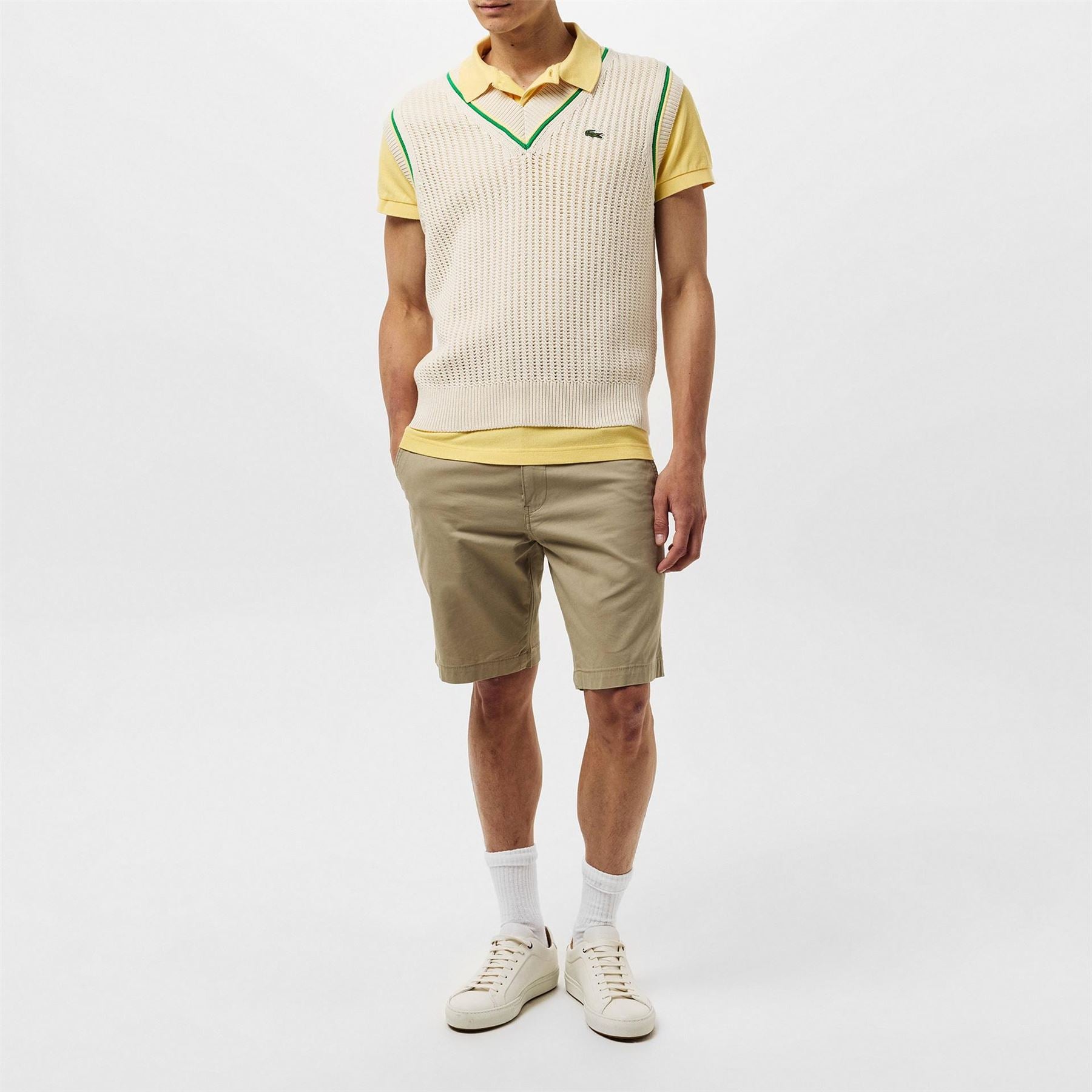 Lacoste Cricket Relaxed Fit Ribbed Gilet