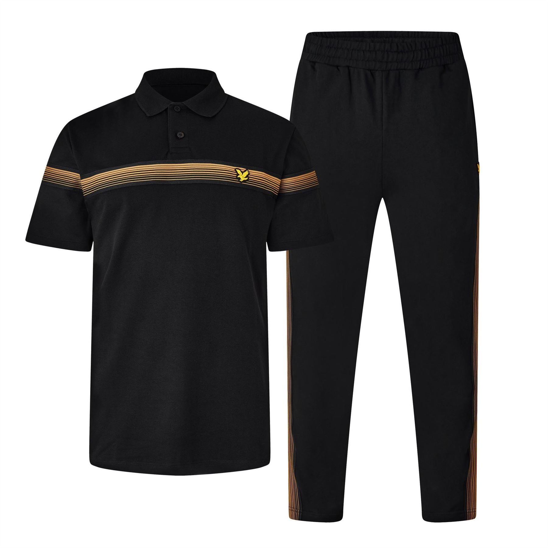 Lyle and Scott Collared Neck Polo Shirt Casual Pant Set