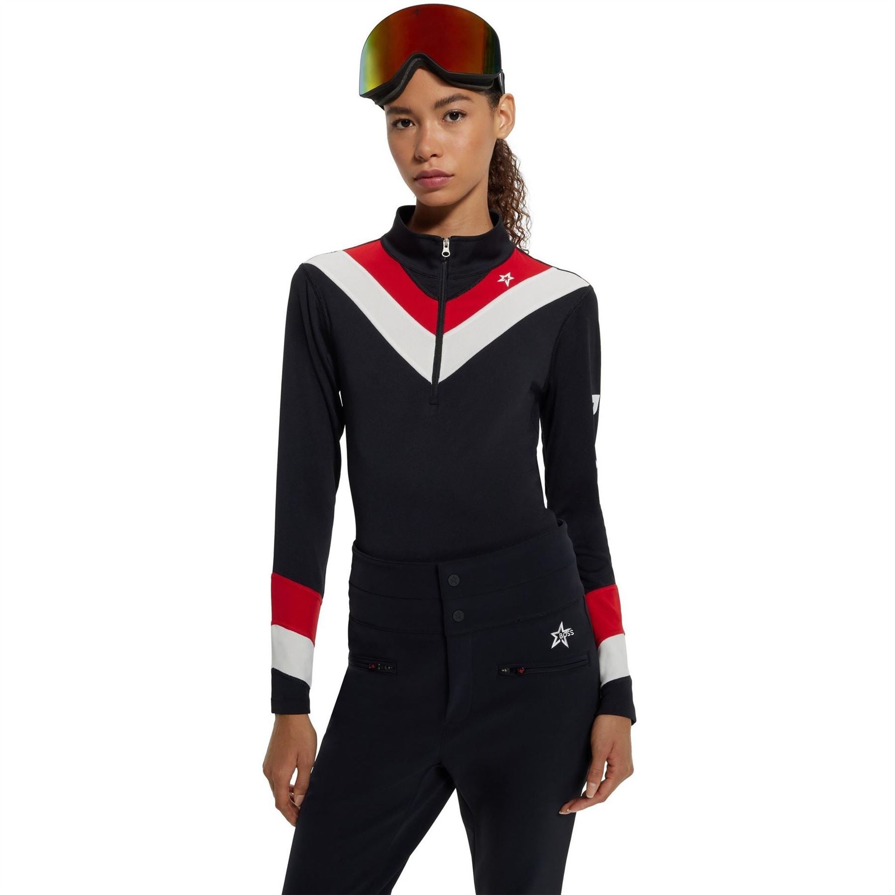 Boss Color Block Ribbed Cuff Ski Jacket