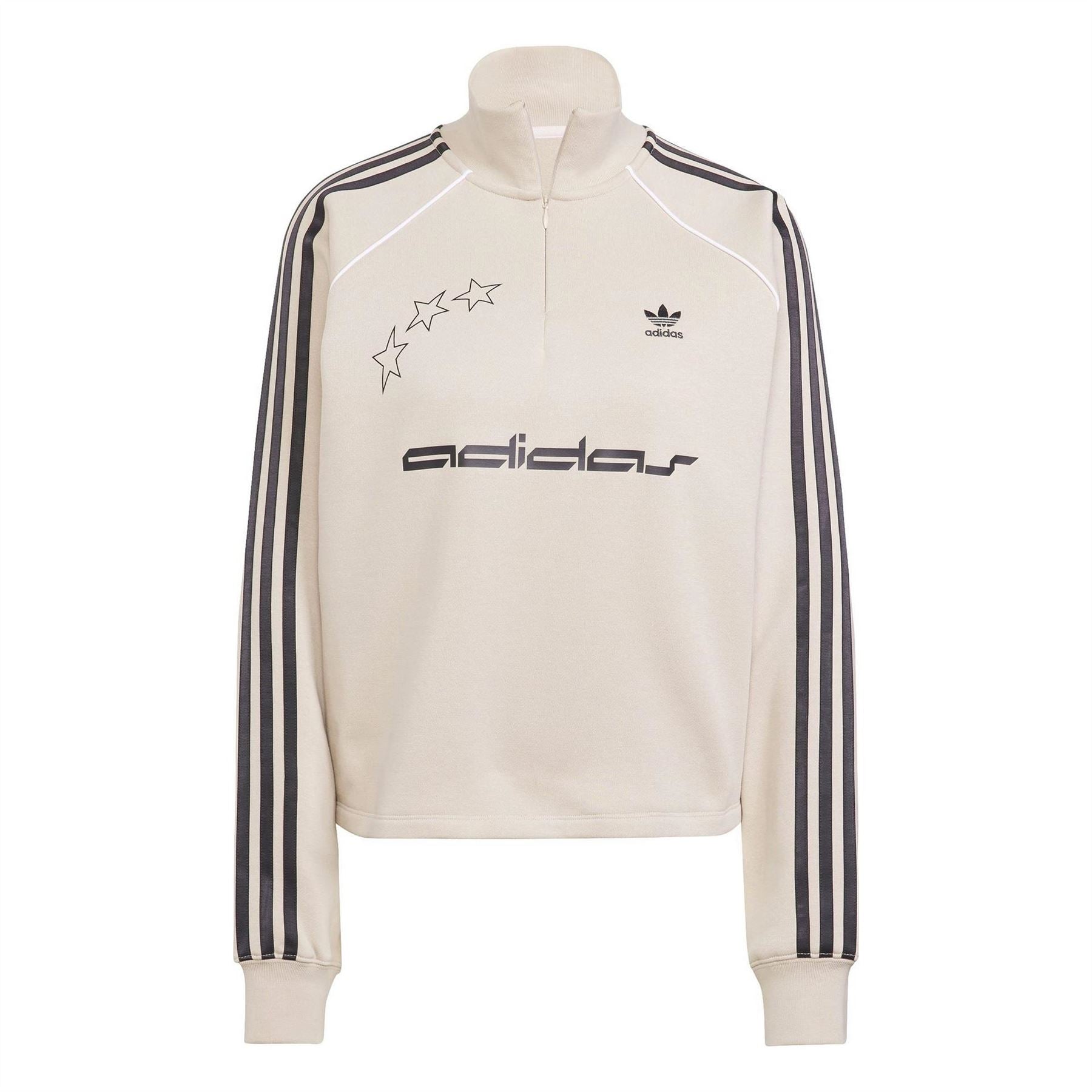 adidas Originals Half-Zip Relaxed Fit Raglan Sleeve Sweatshirt