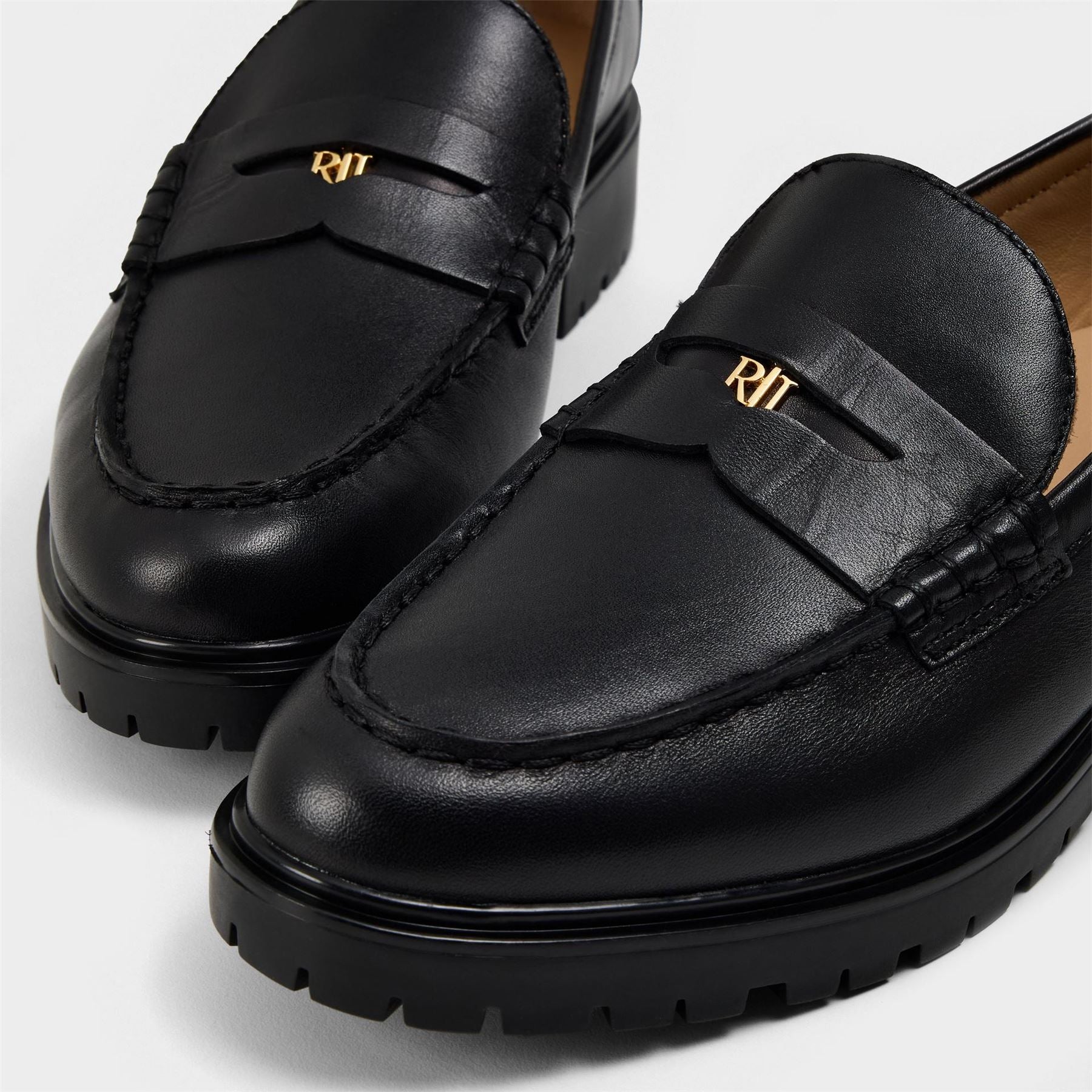 Lauren by Ralph Lauren Marli Penny Loafers Chunky Heel