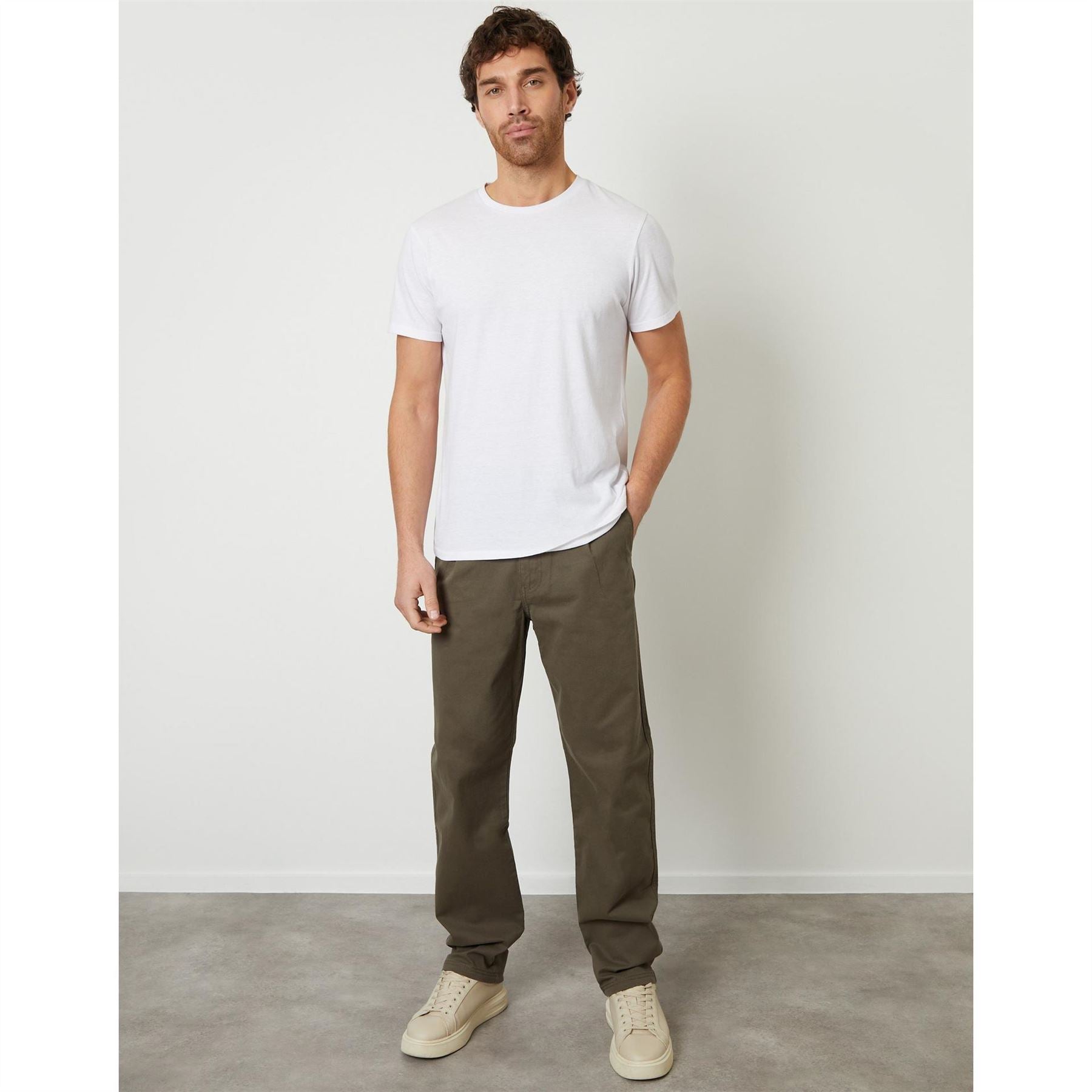 Threadbare Fog Chino Straight Solid Patterned