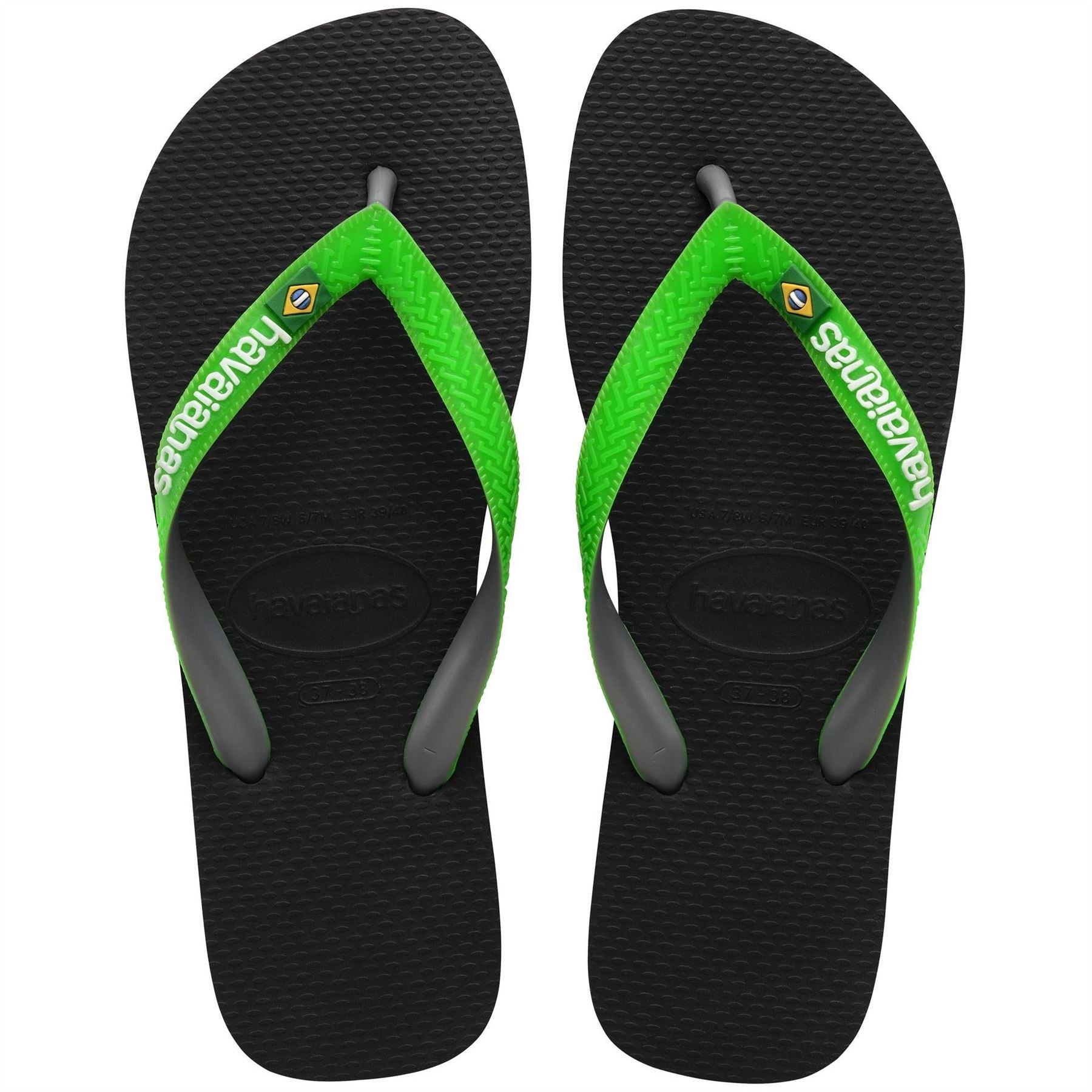 Havaianas Womens Hav. Brasil Mix Leaf Green Marine B Flip Flops