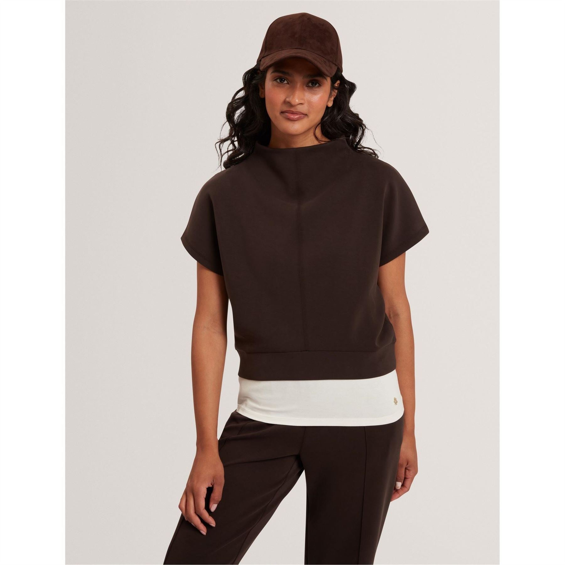 Ted Baker High Neck Sleeveless Boxy Fit T-Shirt