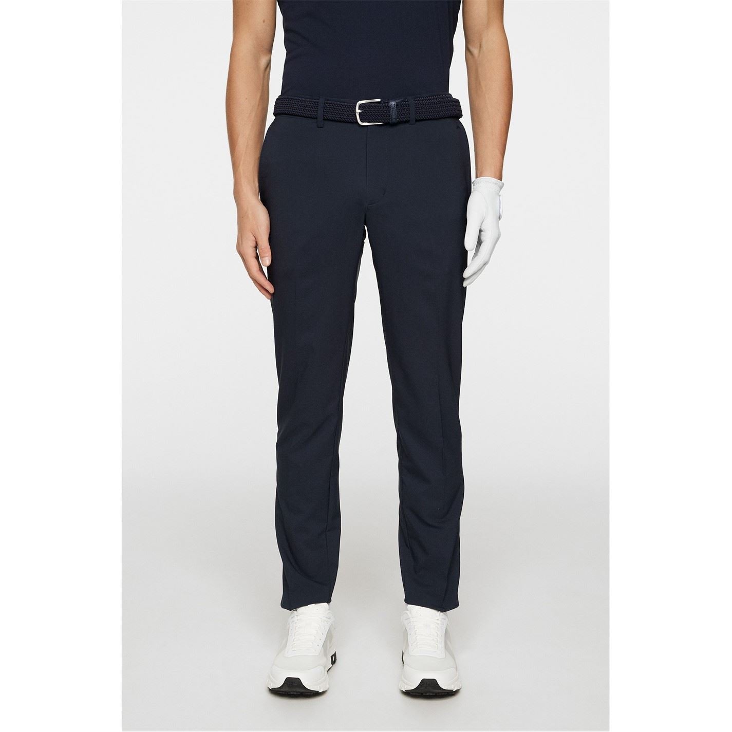 J Lindeberg Golf Elof Solid Patterned Slim Straight Trousers