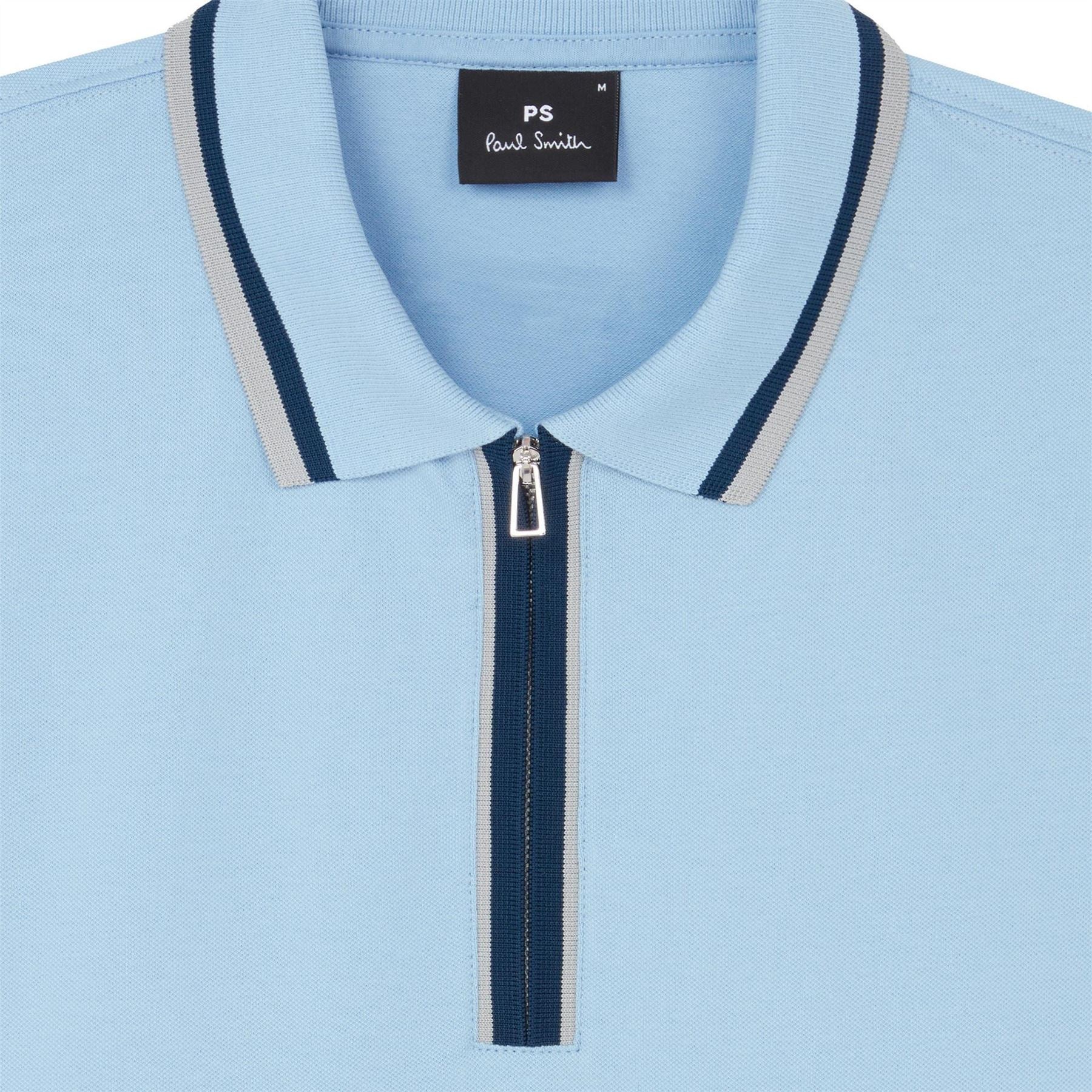 PS Paul Smith Zipped Short Sleeve Polo Shirt