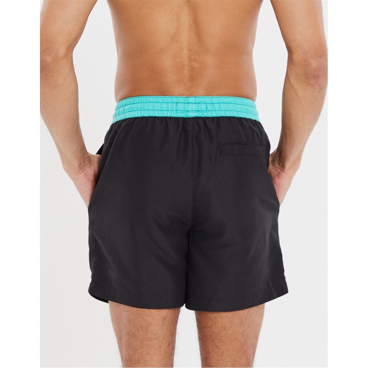 Threadbare Plunging Neck Regular Fit Swim Shorts