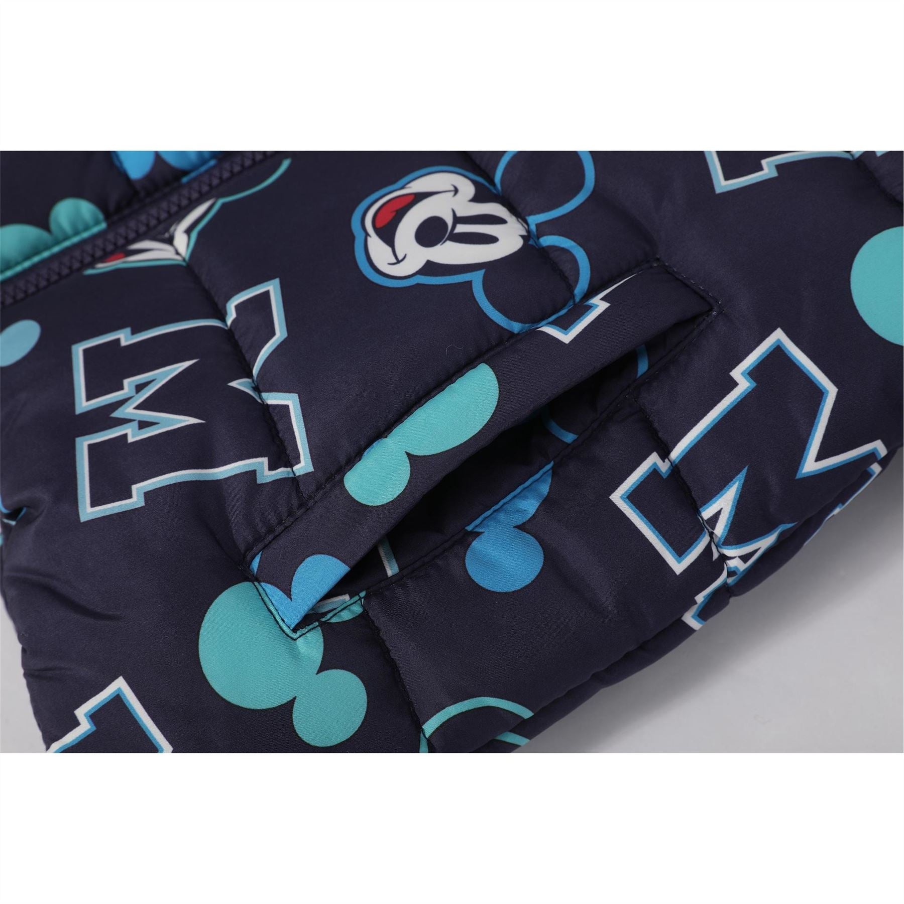 Character Disney Hooded Long Sleeve Short Puffer Jacket