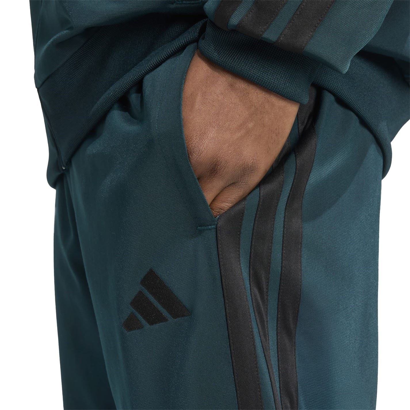 adidas Basic 3   Stripes Tricot Tracksuit