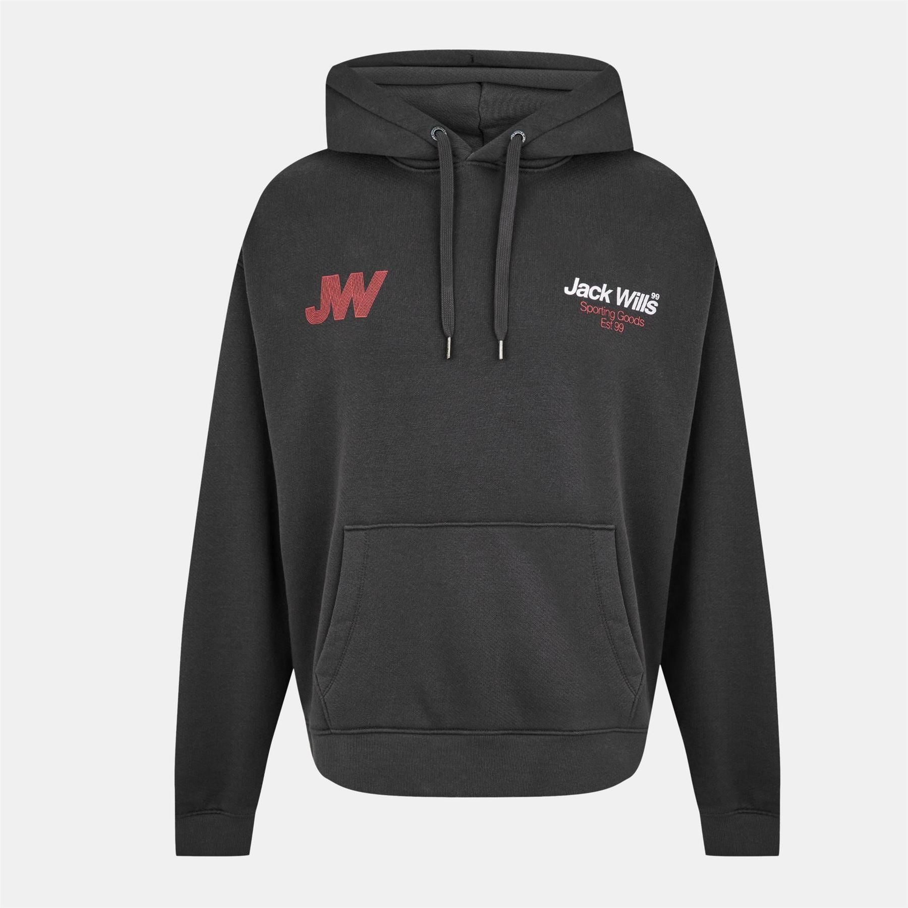 Jack Wills Blur Lettering Hooded Relaxed Sweatshirt
