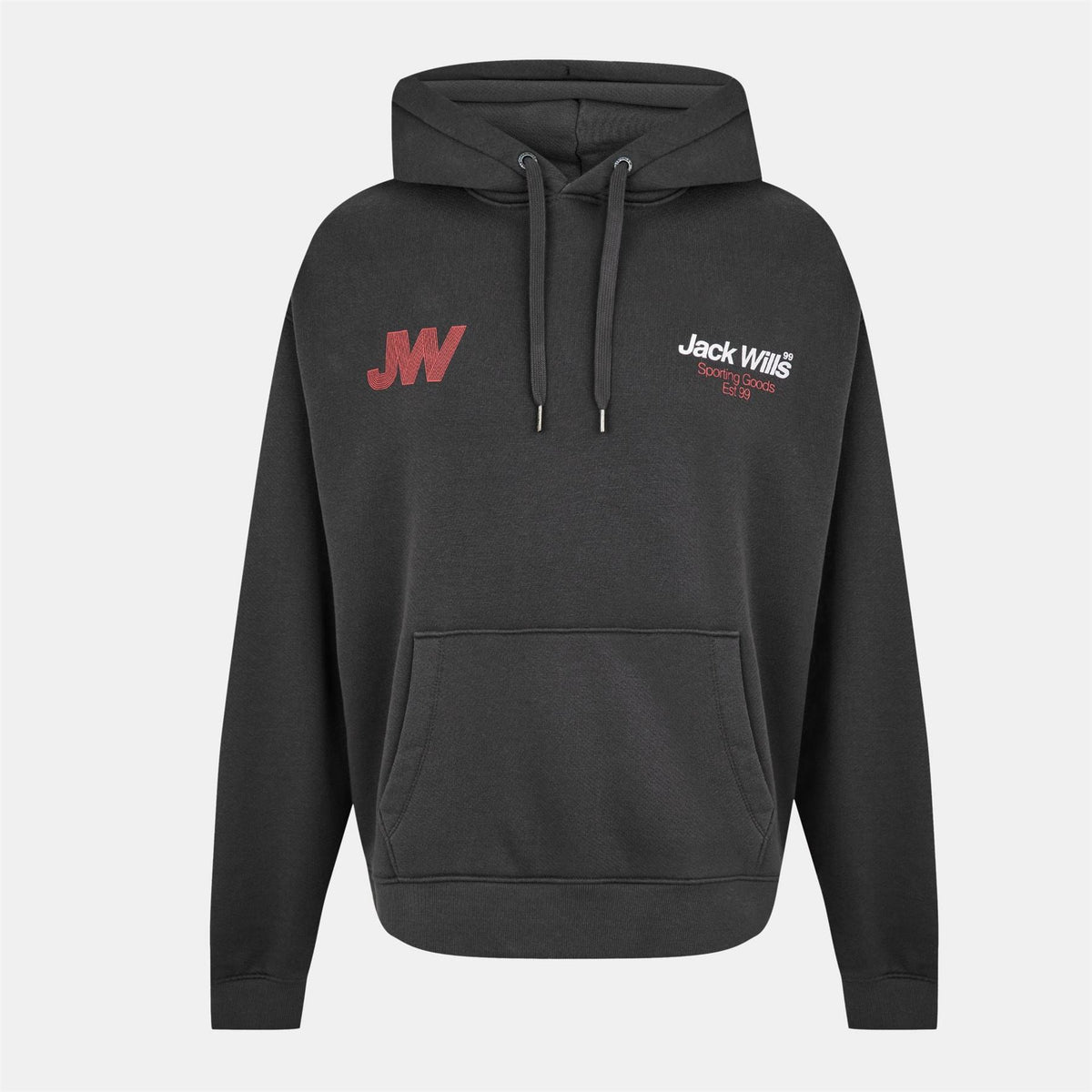 Jack Wills Blur Lettering Hooded Relaxed Sweatshirt