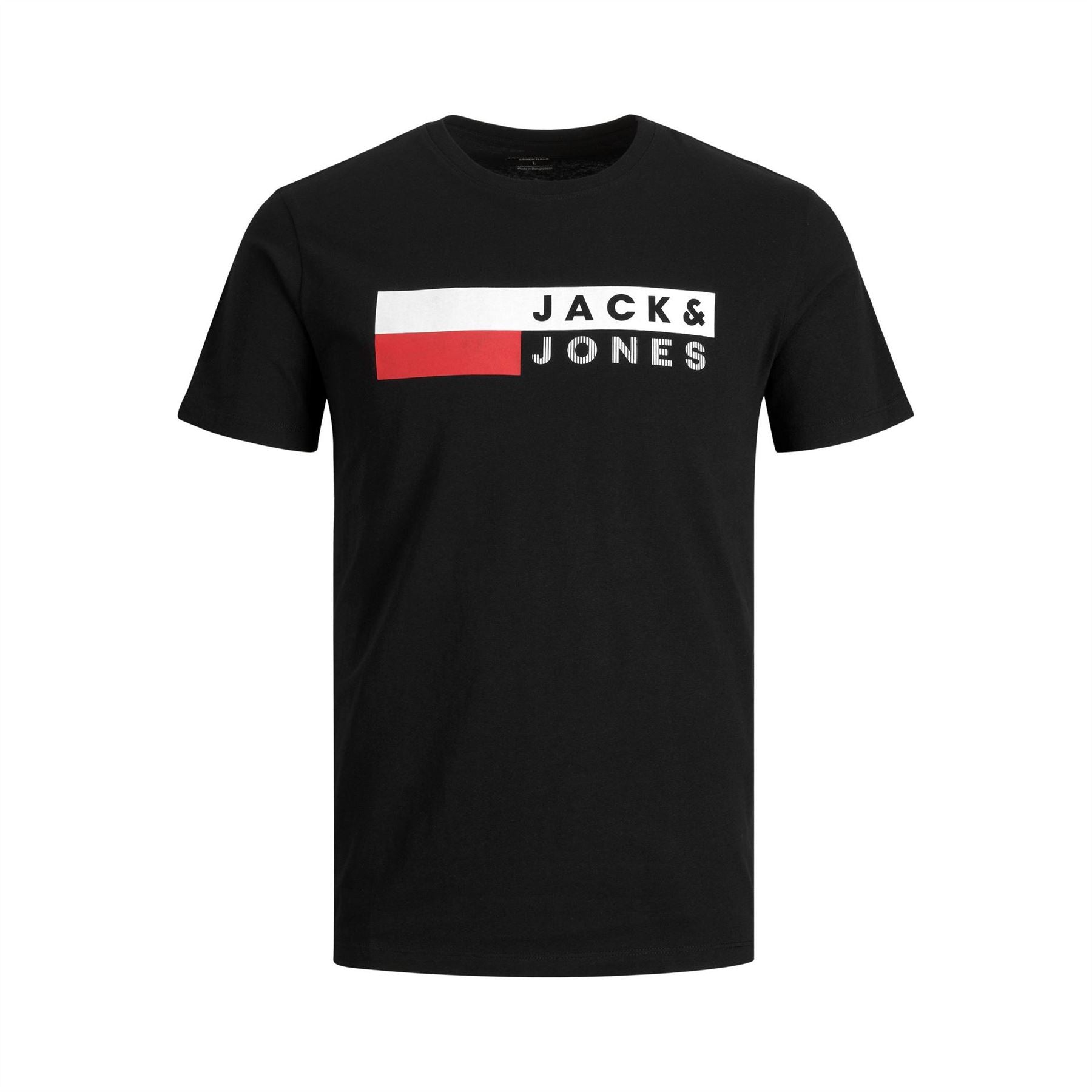 Jack and Jones Mens Short Sleeve Logo T-Shirt Plus Size