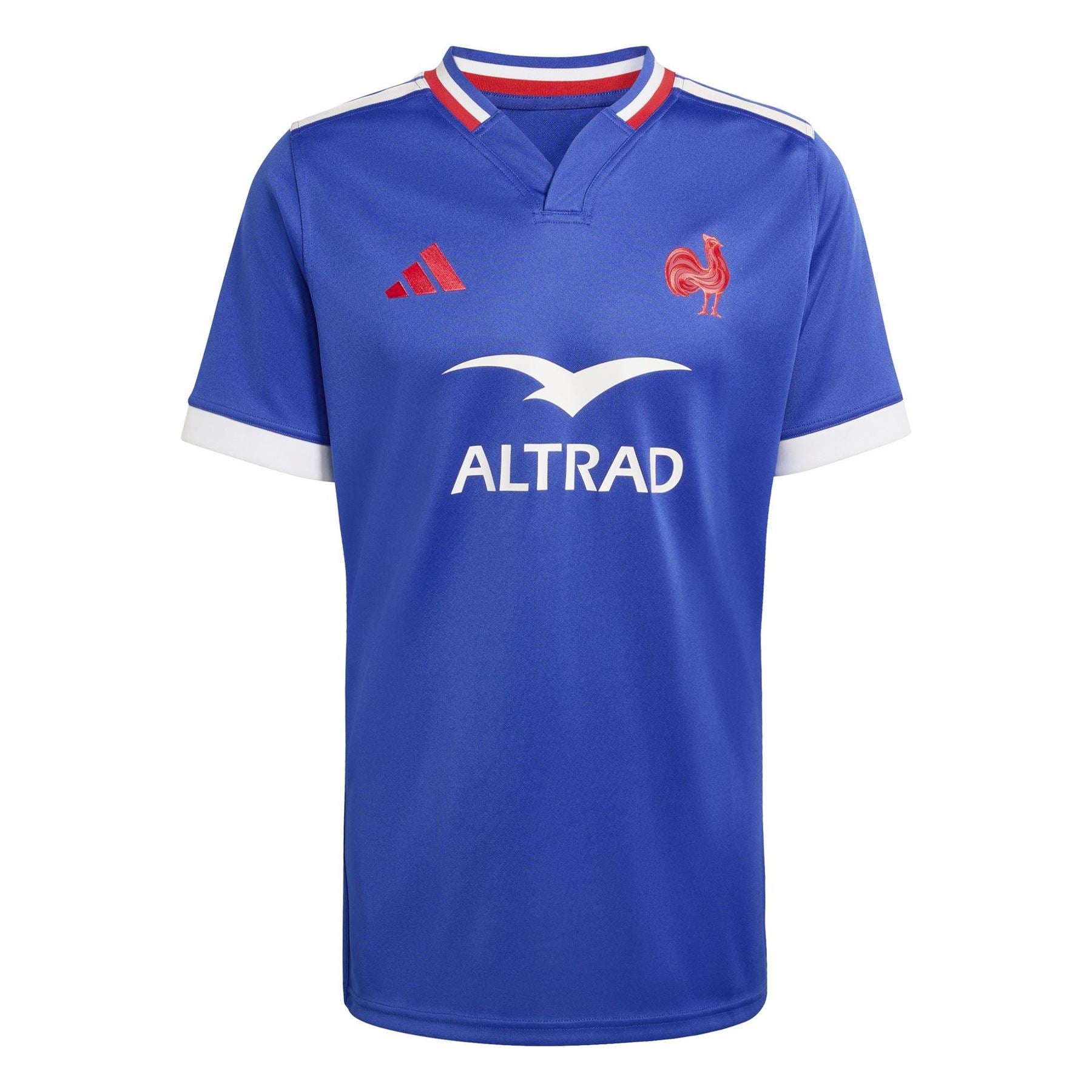 adidas Notched Neck Ribbed Collar Short Sleeve Jersey Shirt