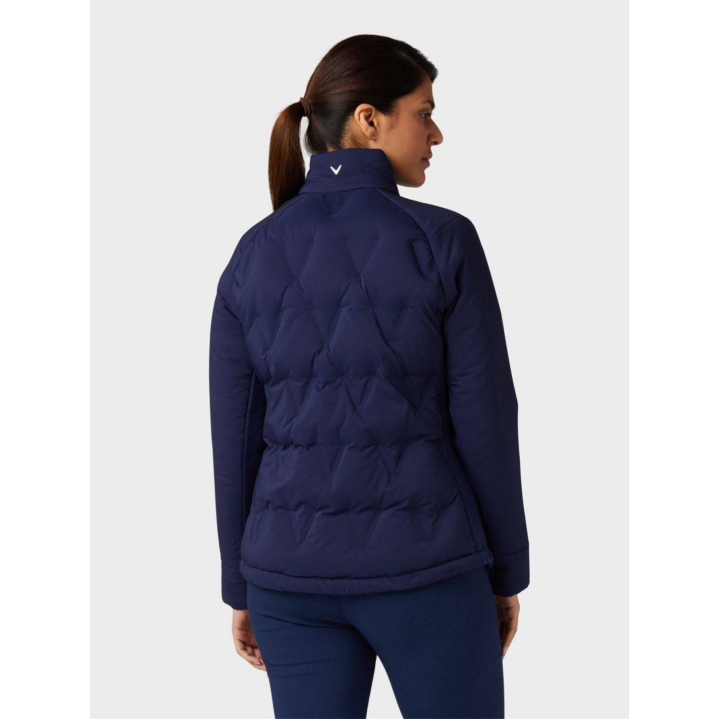 Callaway Wild Chevron Solid Patterned Puffer Jacket