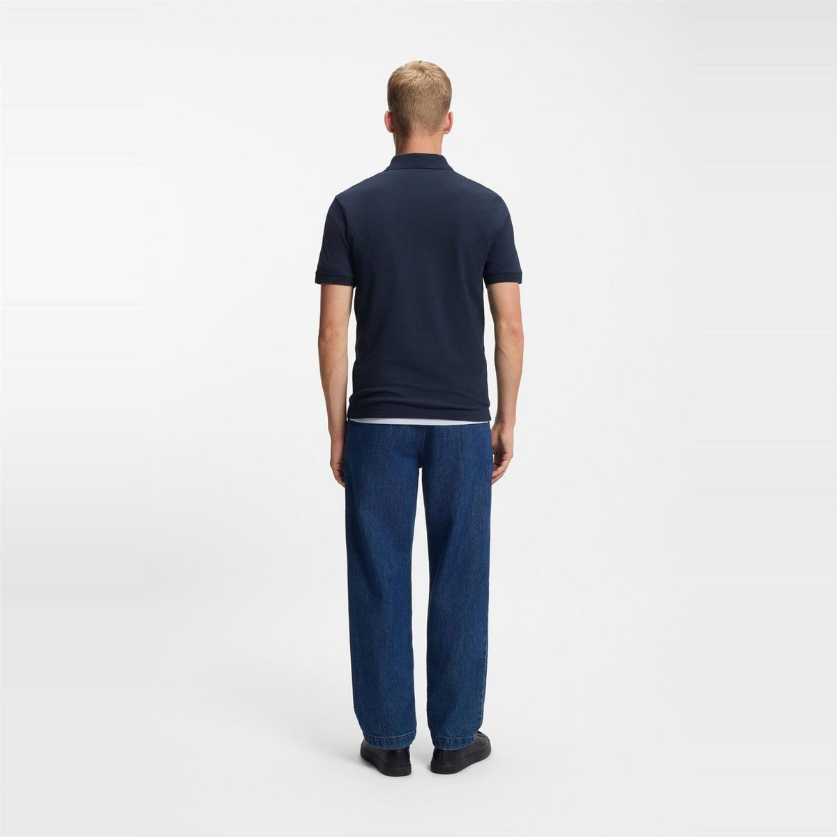 Boss Collared Neck Button Placket Polo Shirt