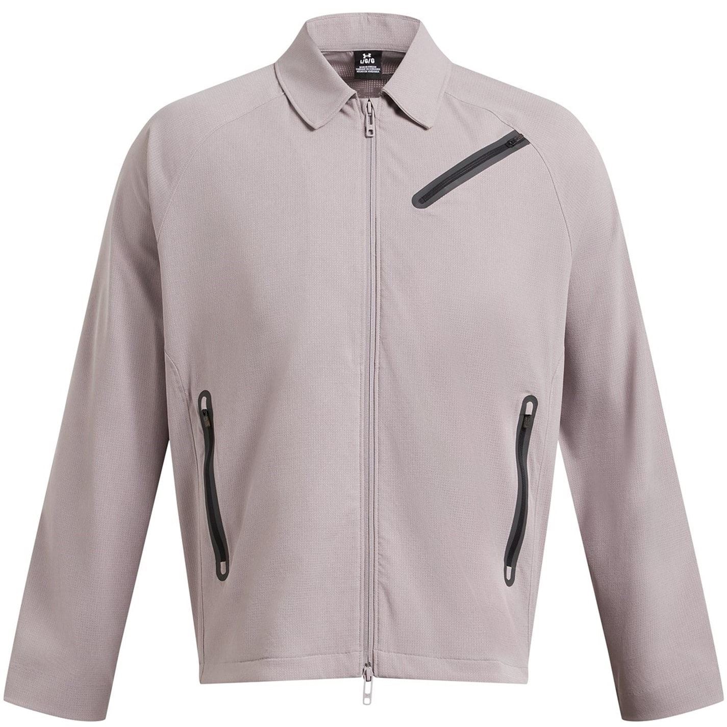 Under Armour Solid Patterned Bomber Jacket with Zipped Pocket