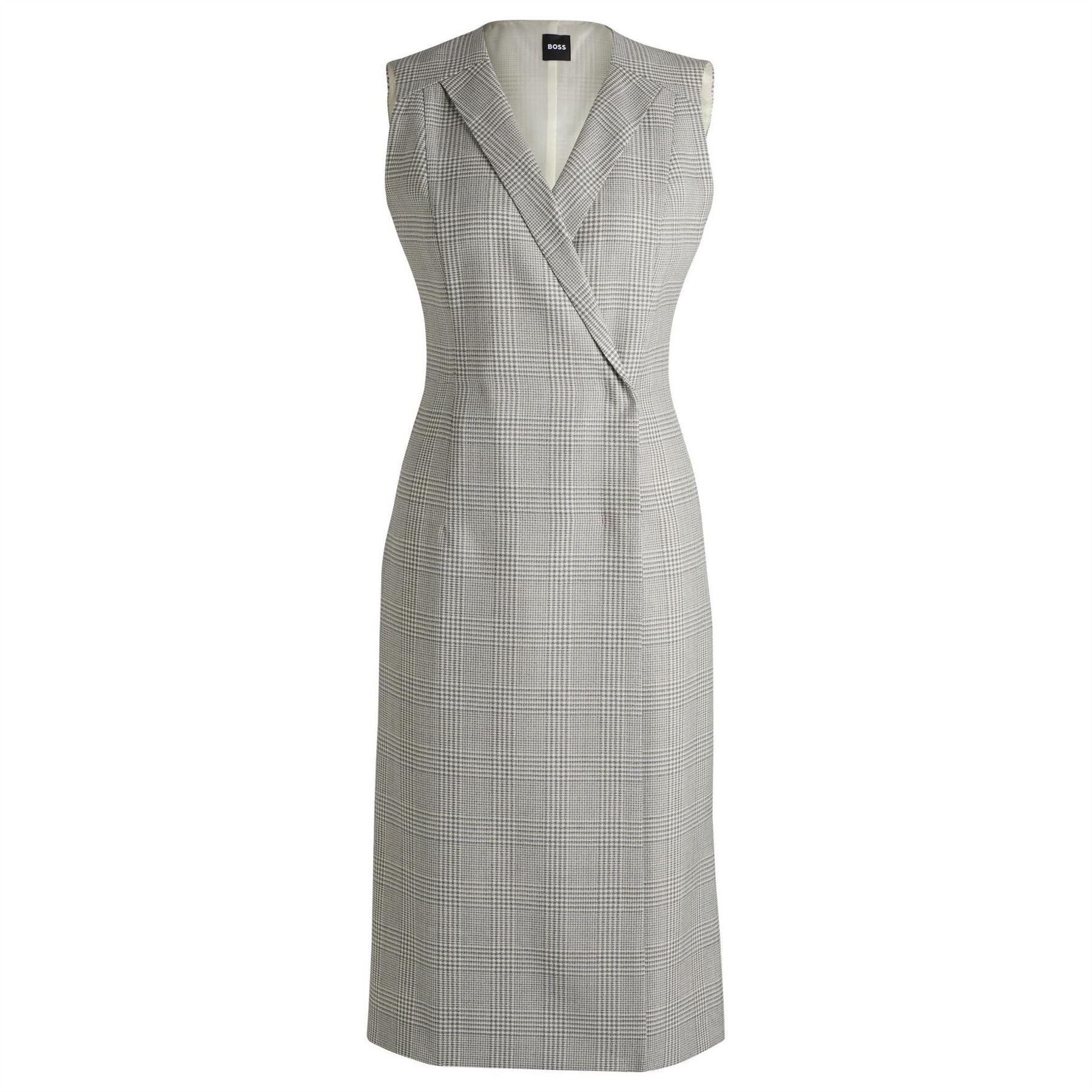 Boss Dimala V-Neck Sleeveless Knee Length Dress
