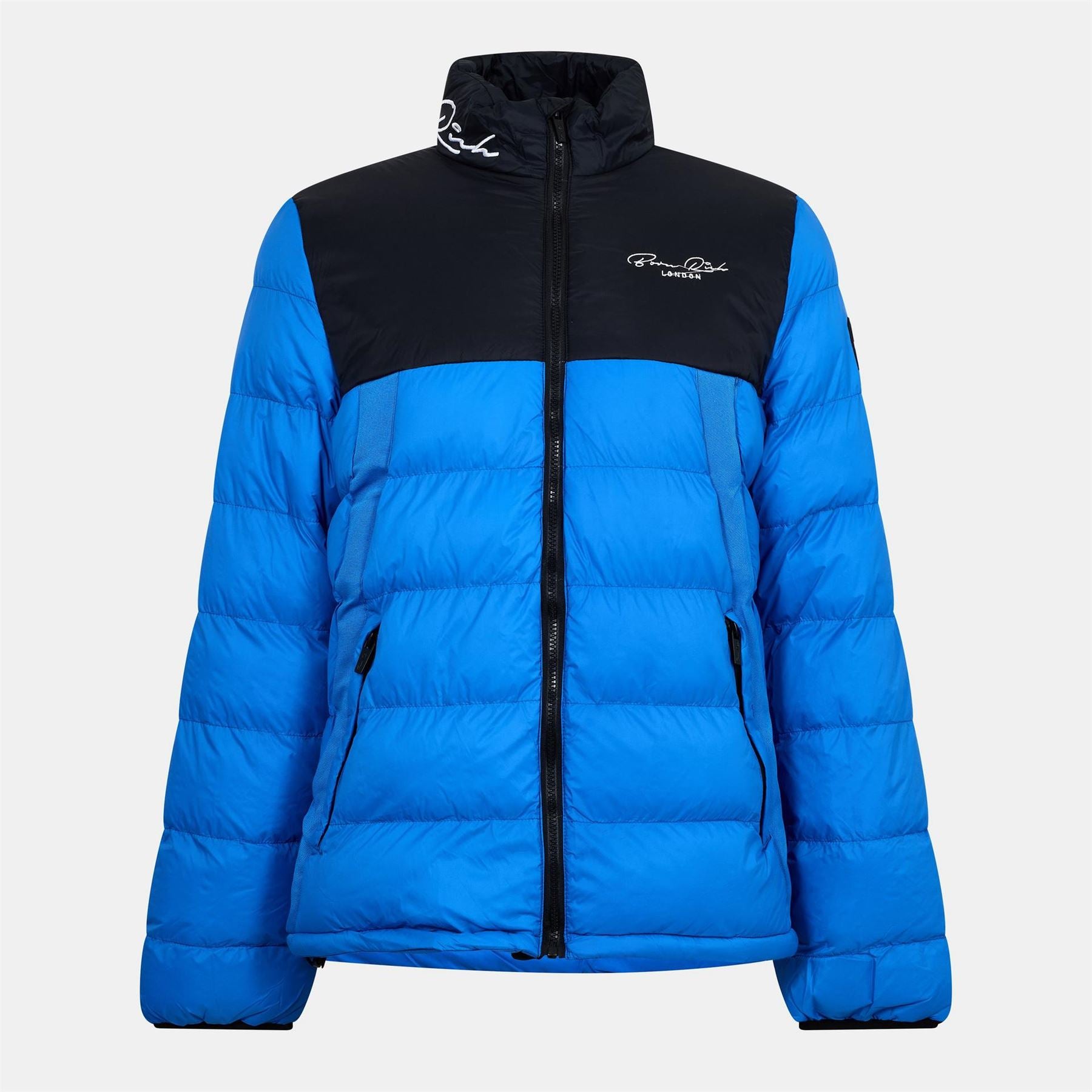 Born Rich Lydn Solid Patterned Puffer Jacket with Zipped Pocket