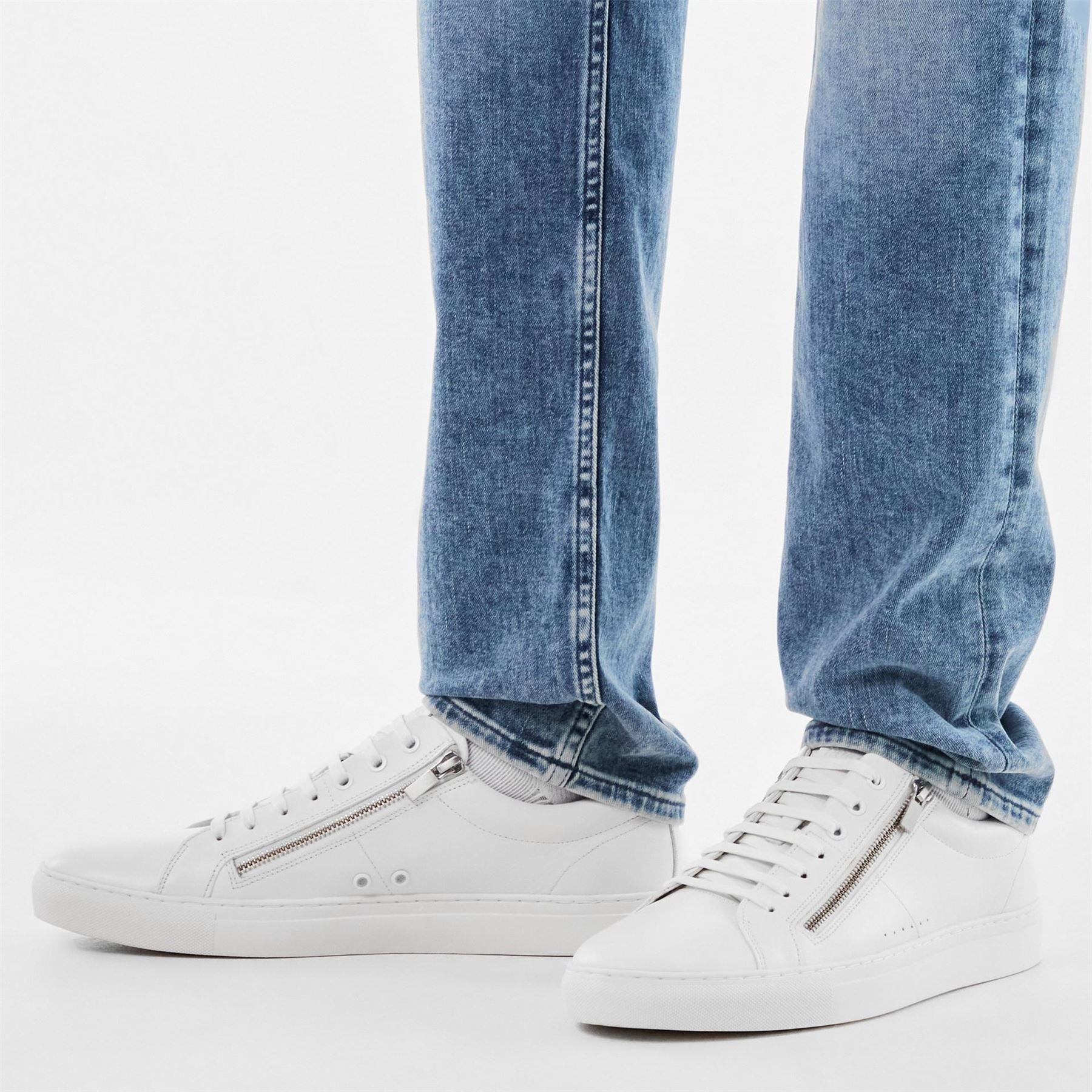 Hugo Futurism Low Top Sneakers with Zipper Closure