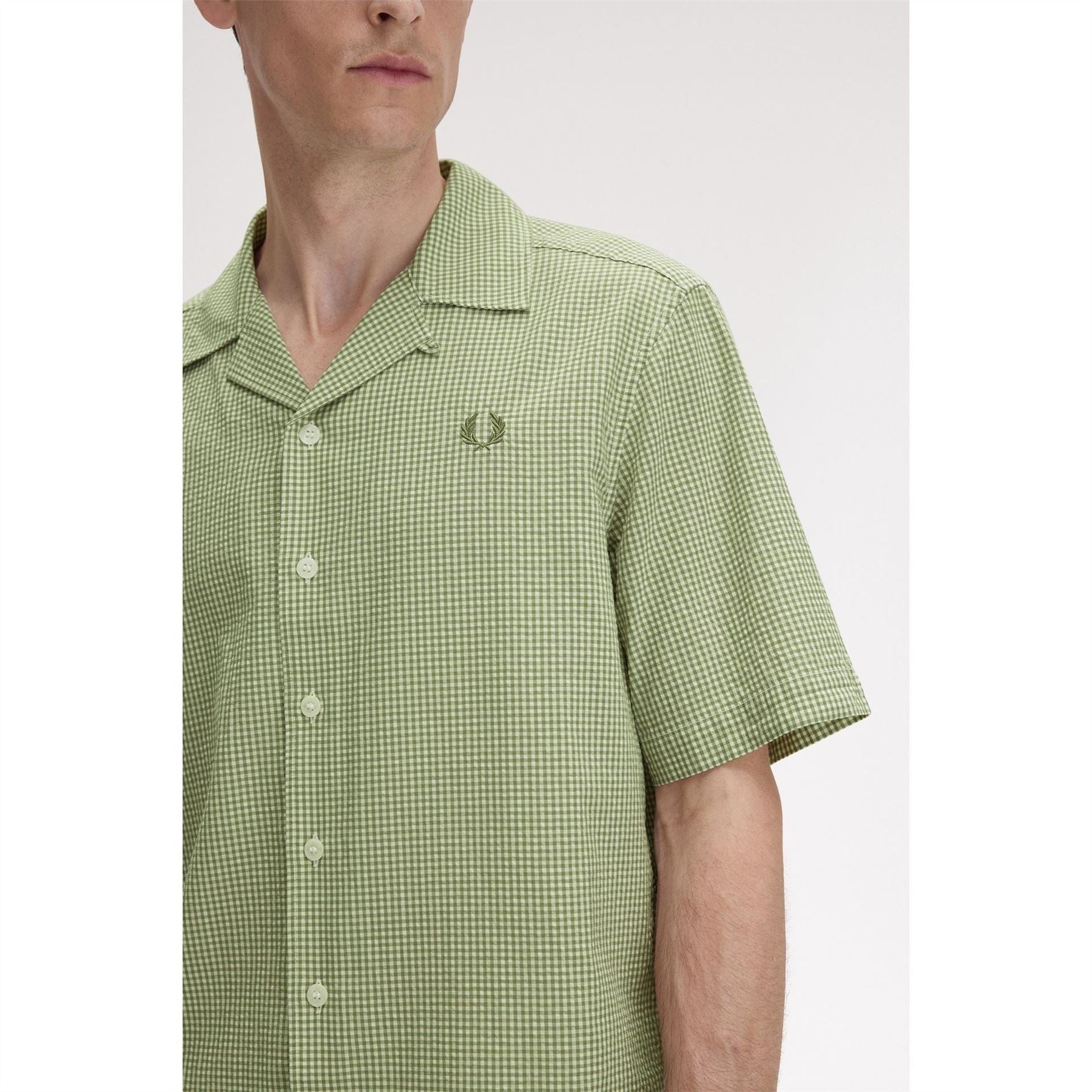 Fred Perry Gingham Short Sleeve Patterned Shirt
