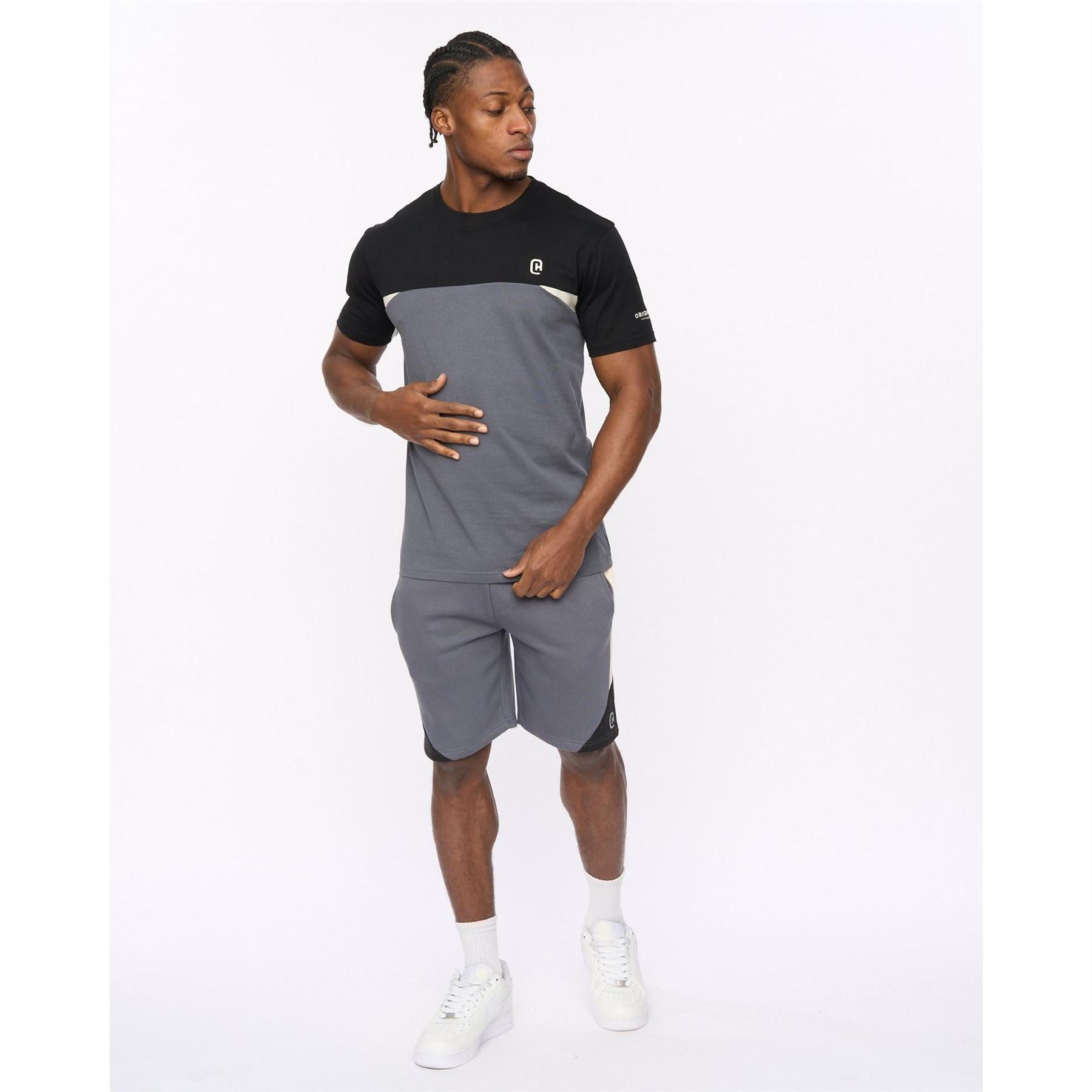 Crosshatch Castlebay Bold Logo Crew Neck Short Sleeve T-Shirt