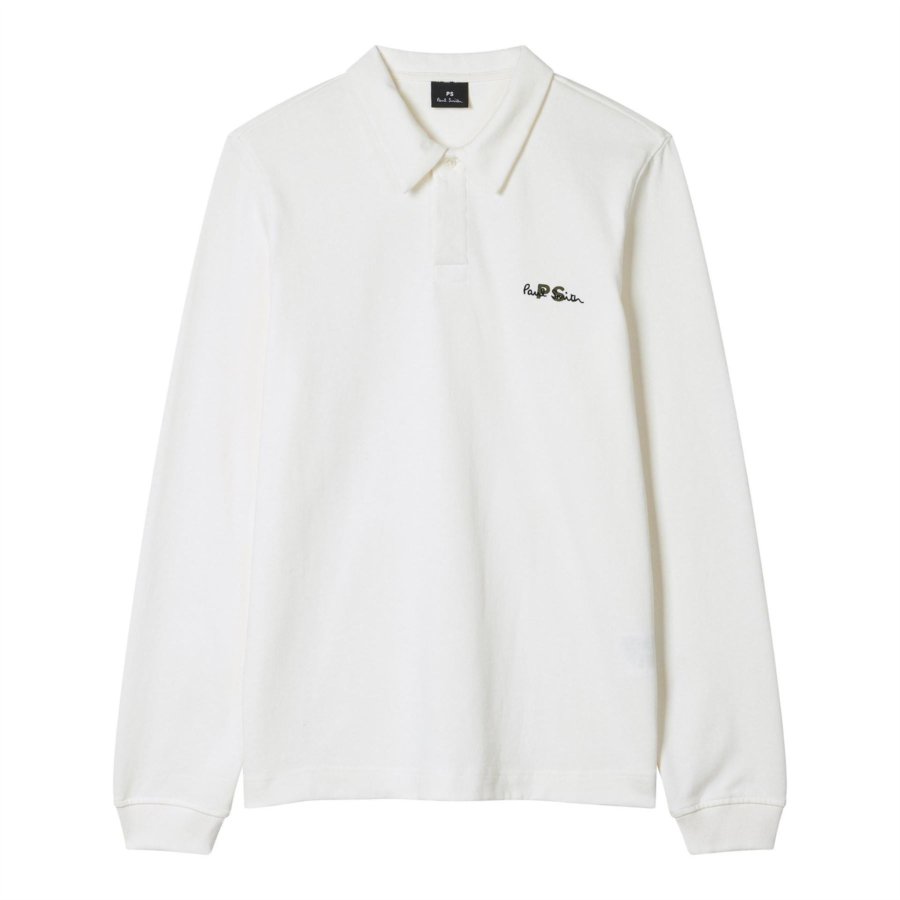 PS Paul Smith Embroidered Long Sleeve Rugby Polo Shirt