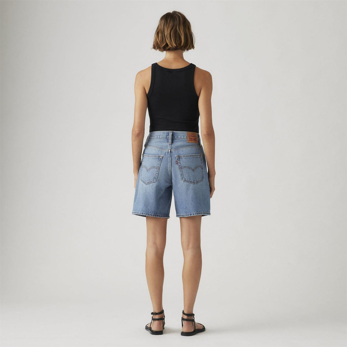 Levis 94 Baggy Fit Medium Wash Denim Shorts