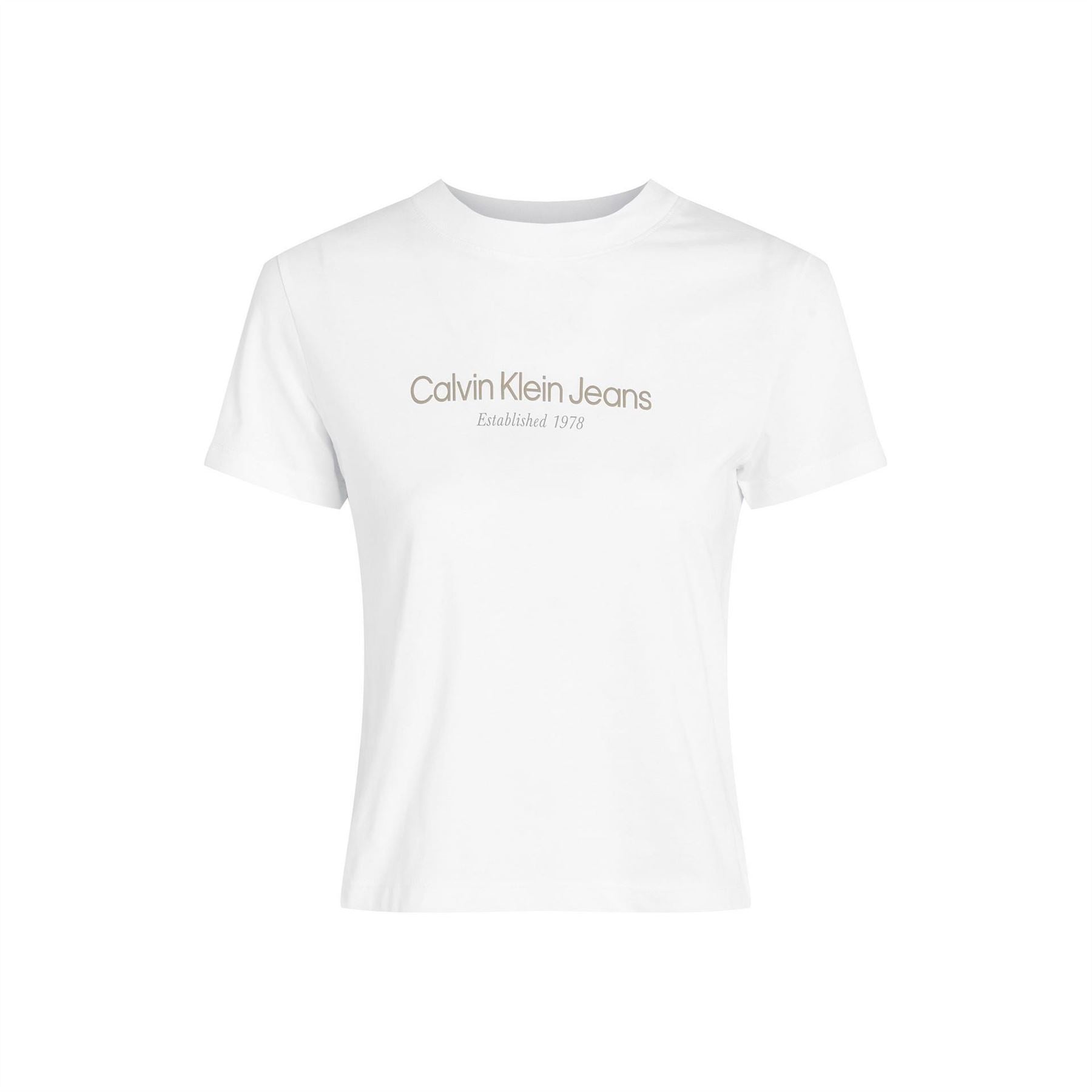 Calvin Klein Jeans Lettering Crew Neck Regular Fit T-Shirt