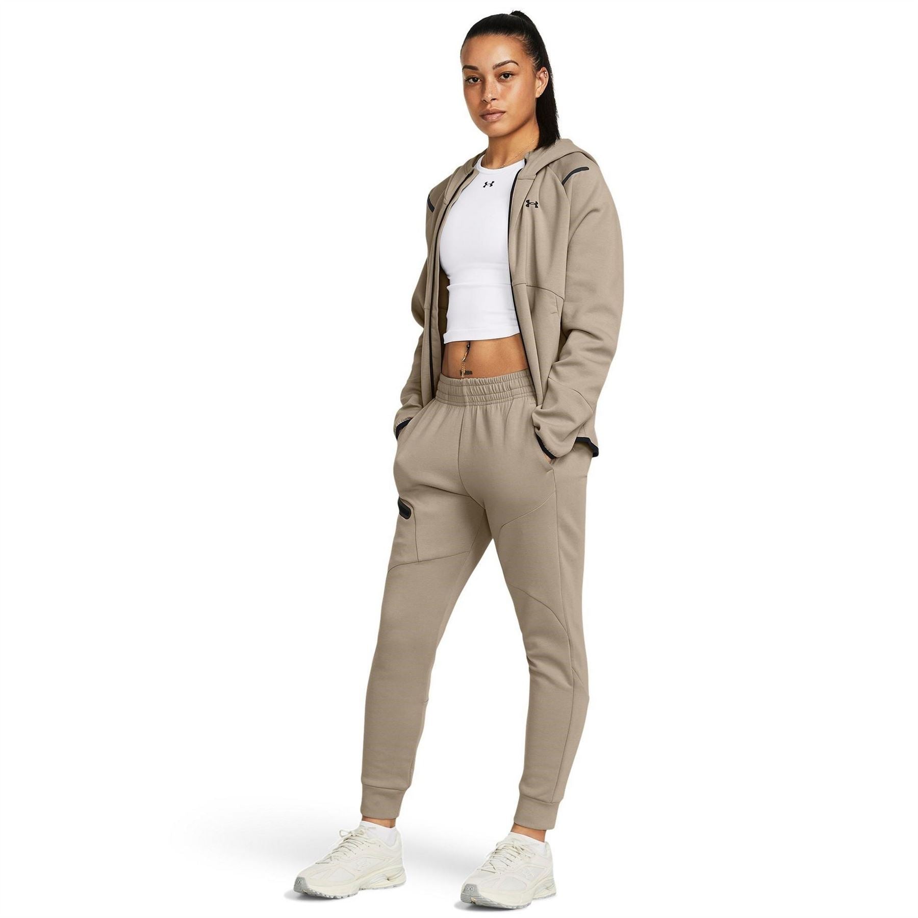 Under Armour Unstoppable Hooded Full Zipper Solid Patterned Sweat Jacket