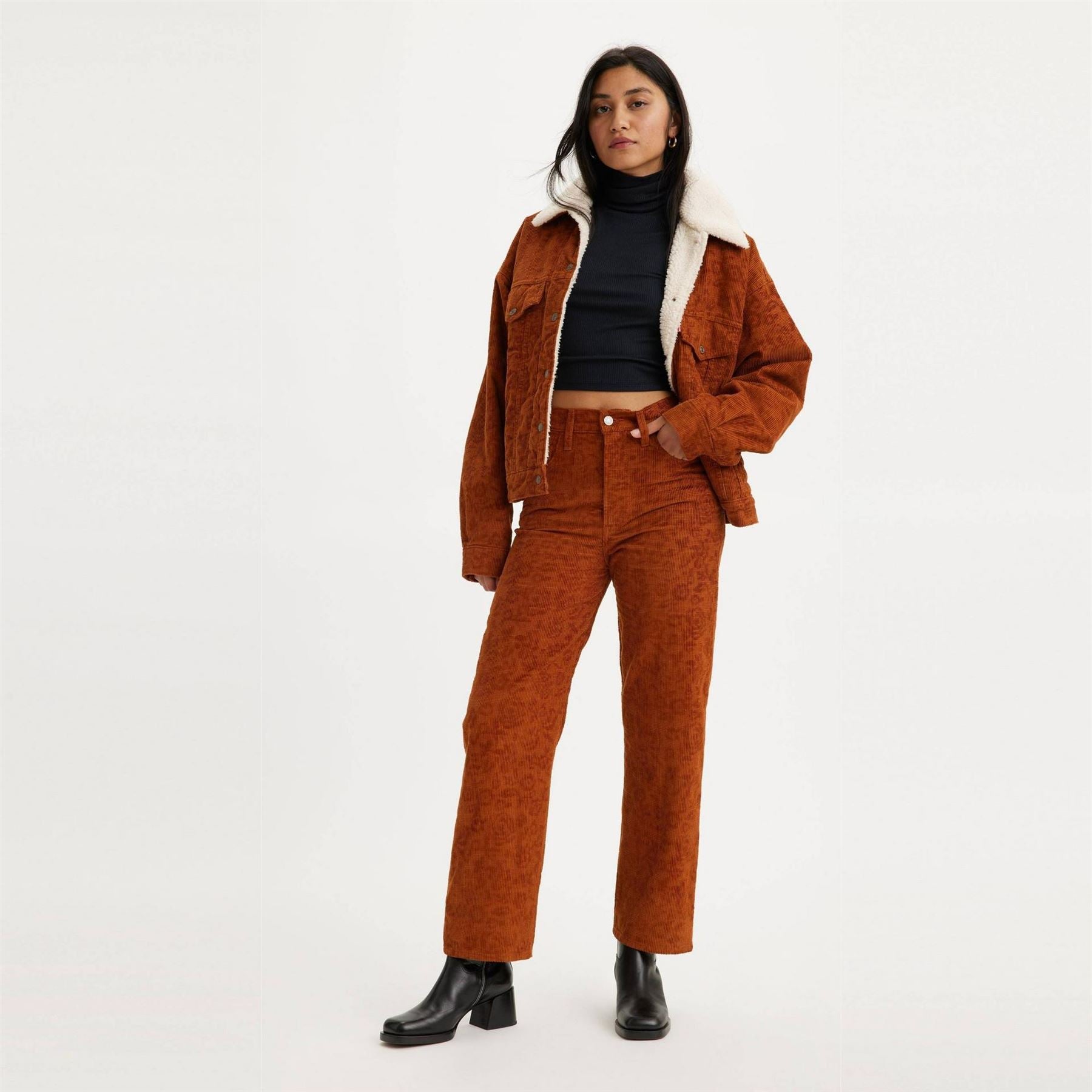 Levis Ribcage Ankle Zipped Straight Leg Jeans