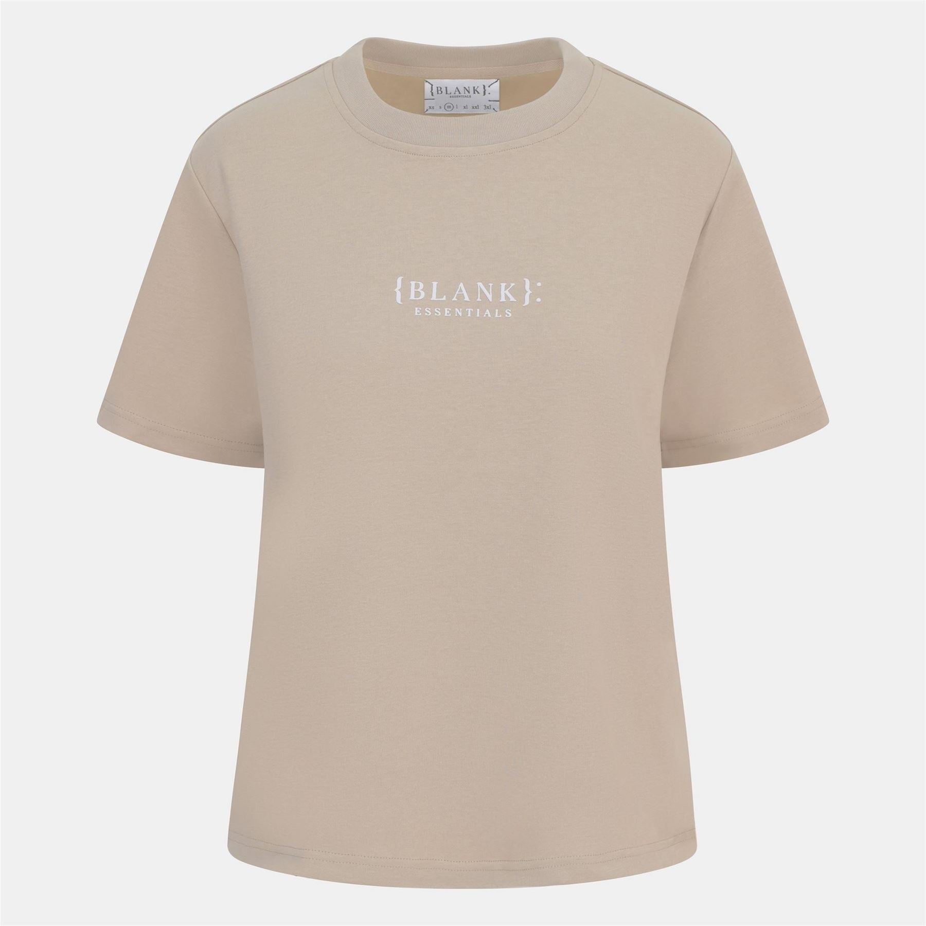 Blank Essentials Embroidered Text Graphic Crew Neck Short Sleeve Boyfriend T-Shirt
